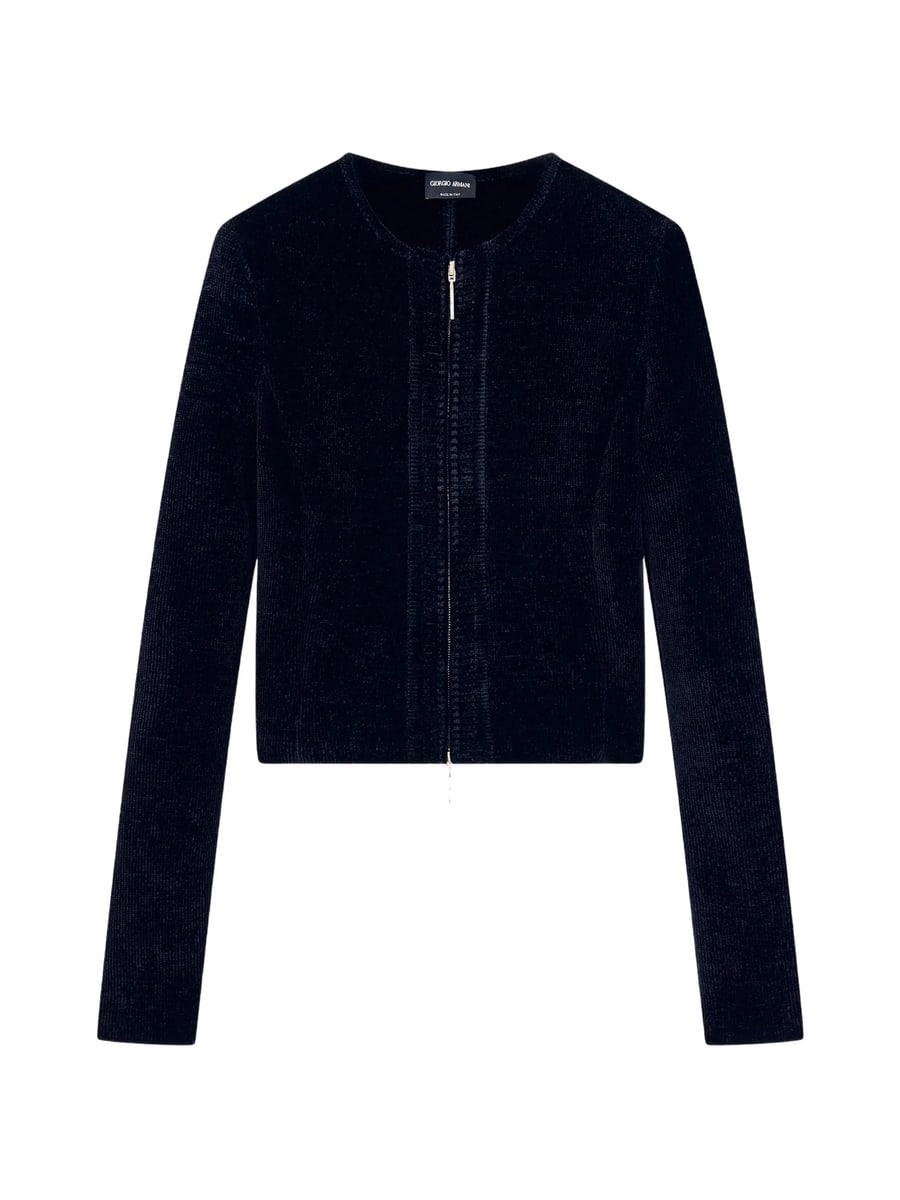 Giorgio Armani Giorgio Armani Chenille-effect Zip-up Jacket
