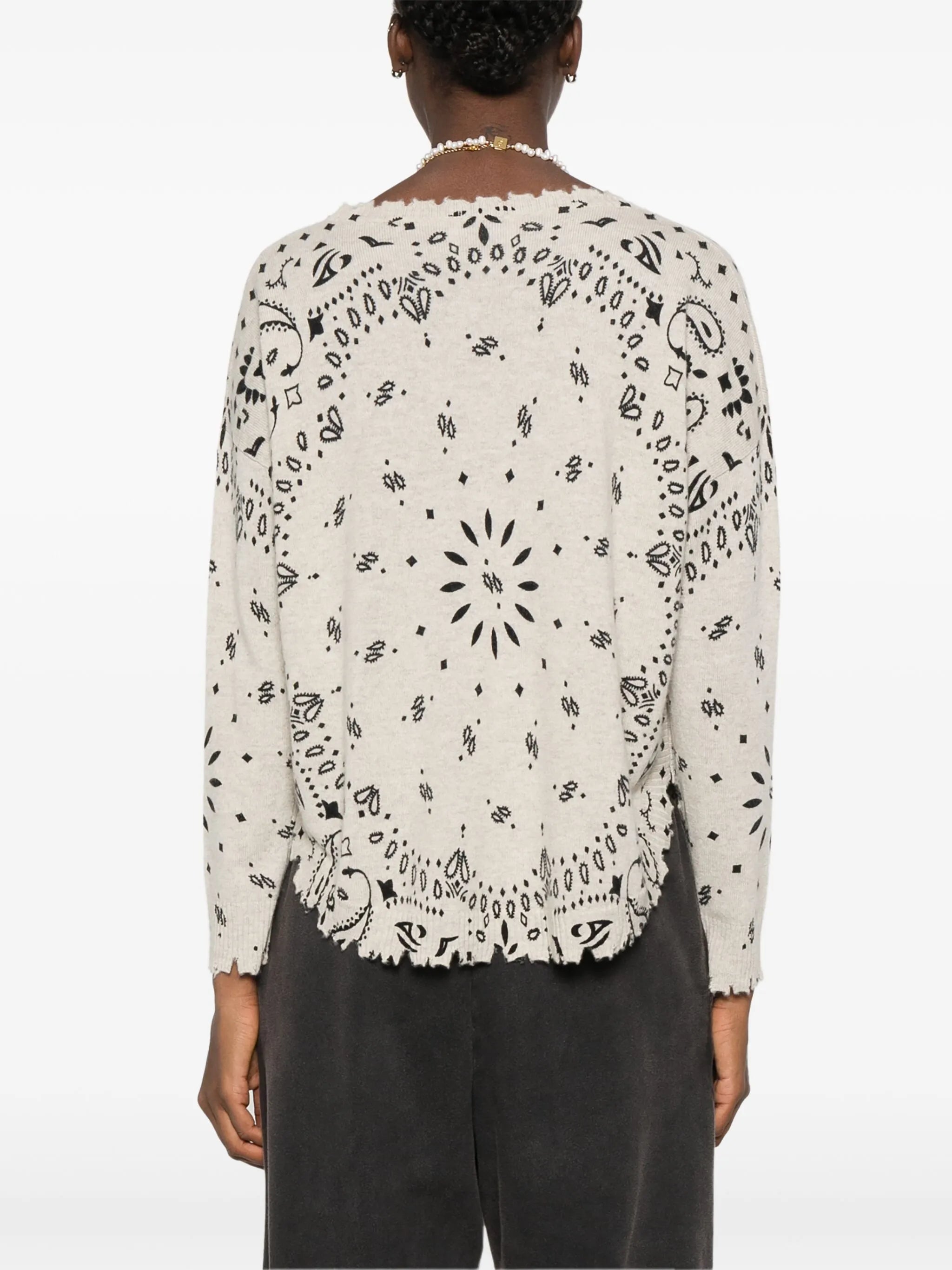 Kujten Kujten Bandana-print Sweater, view 2