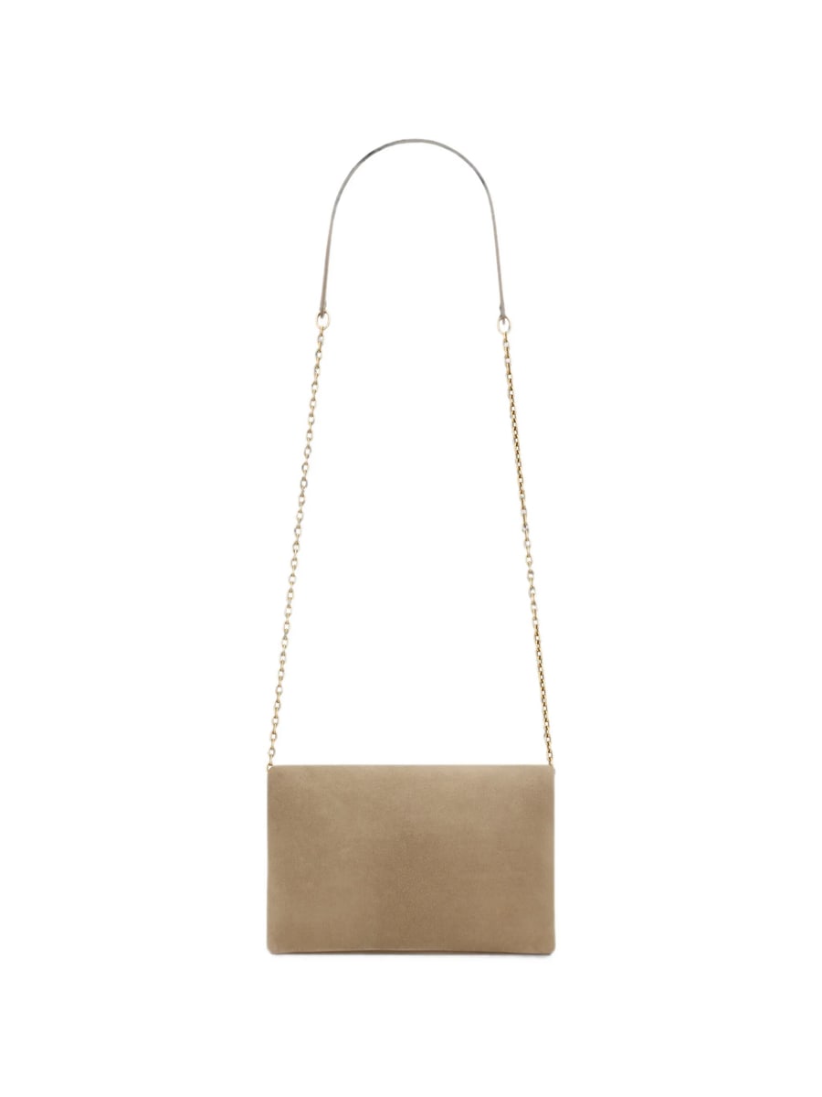 Saint Laurent Saint Laurent Cassandre Small Chain Pouch In Suede, view 3