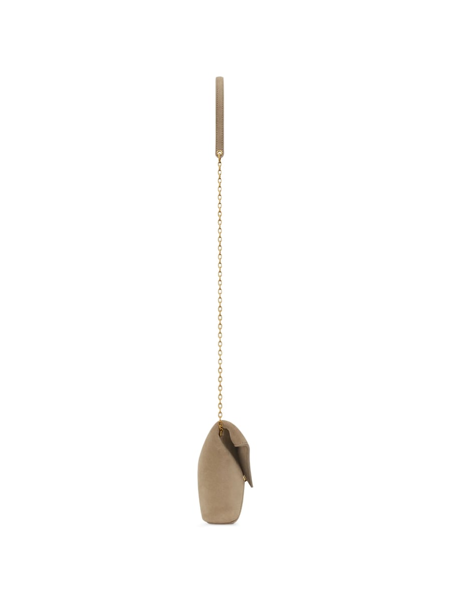 Saint Laurent Saint Laurent Cassandre Small Chain Pouch In Suede, view 5