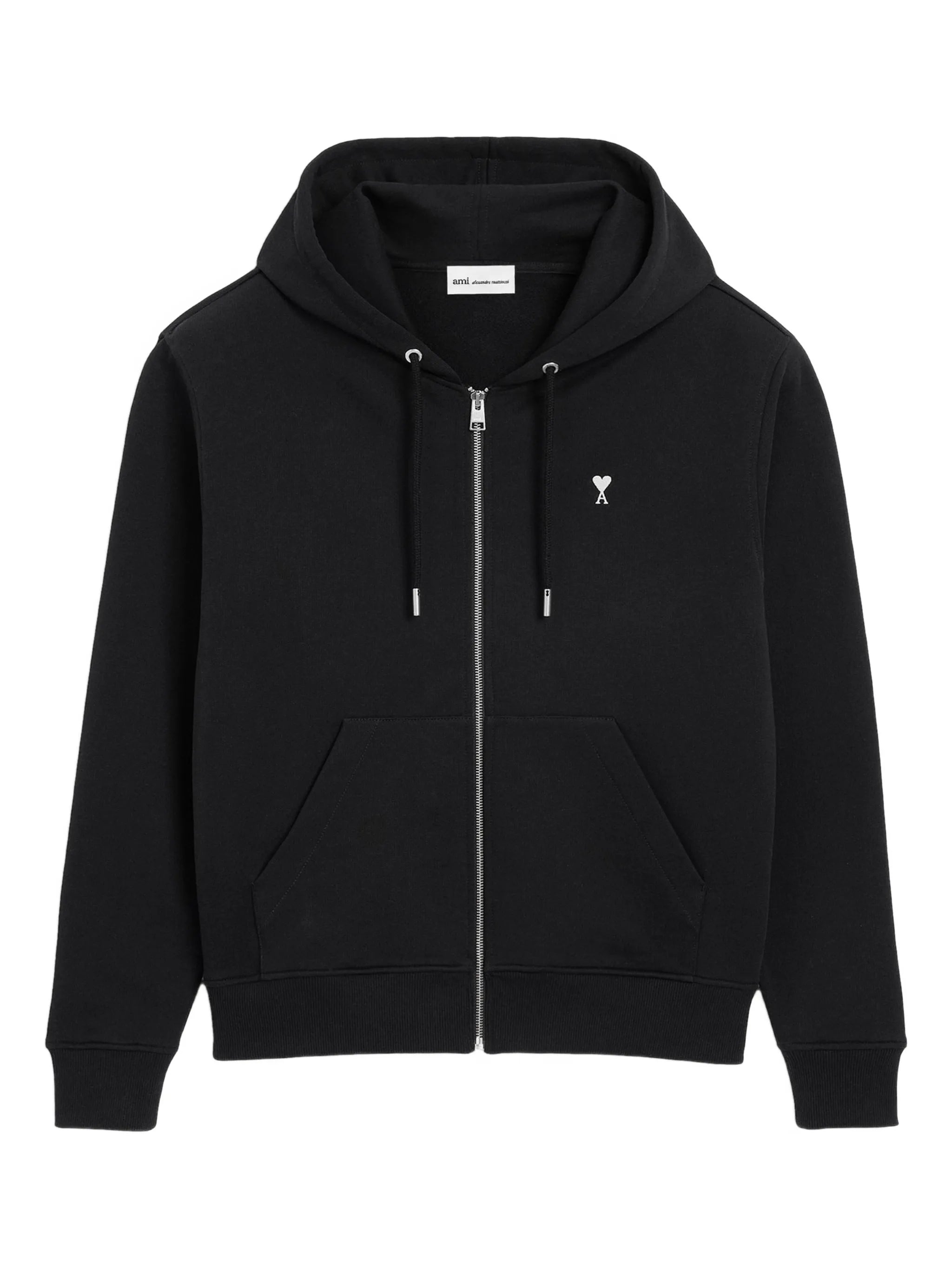 AMI Paris Ami Paris Ami De Coeur Zip-up Hoodie, view 2