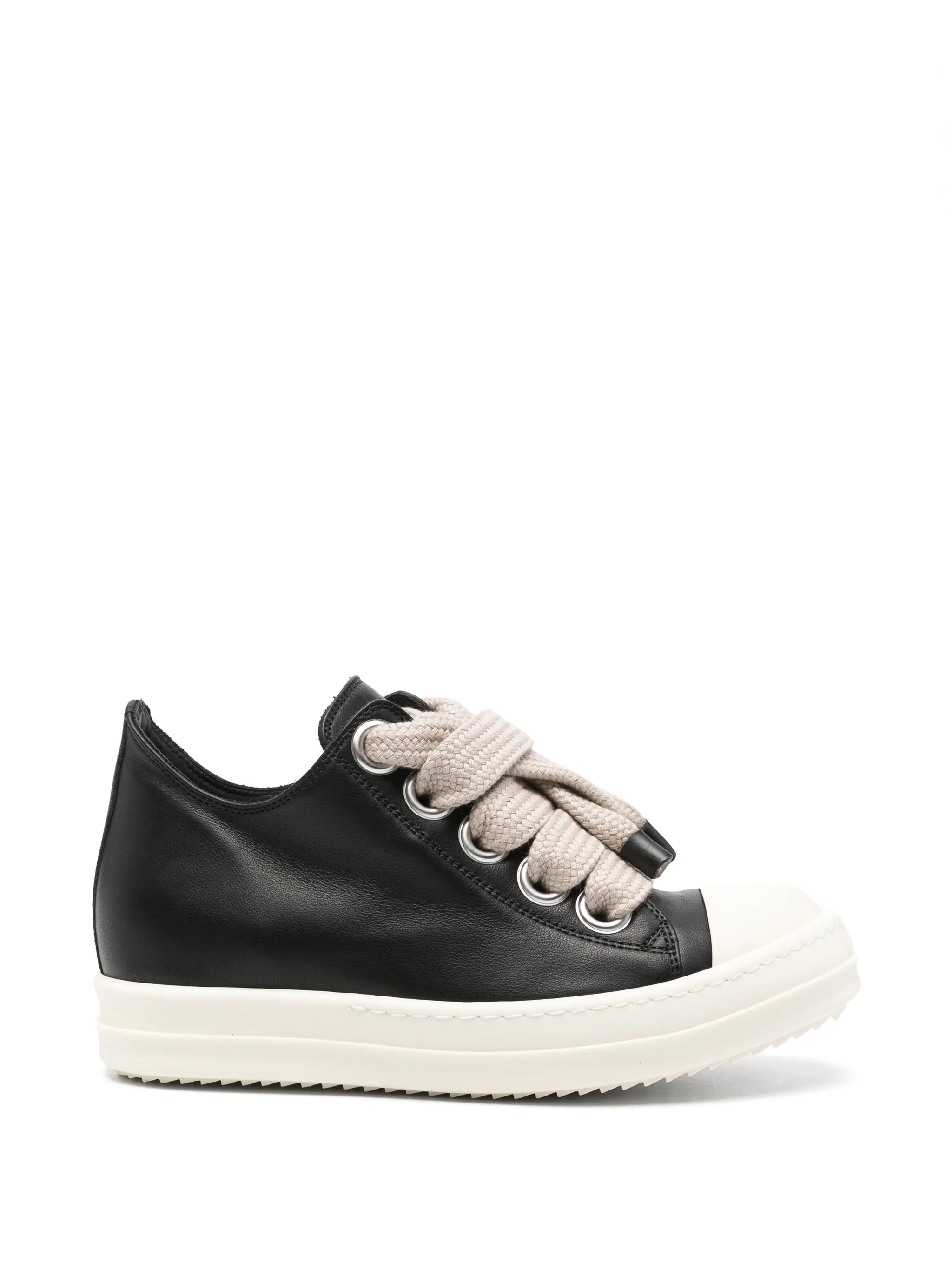 Rick Owens Rick Owens Oversized-lace Leather Sneakers