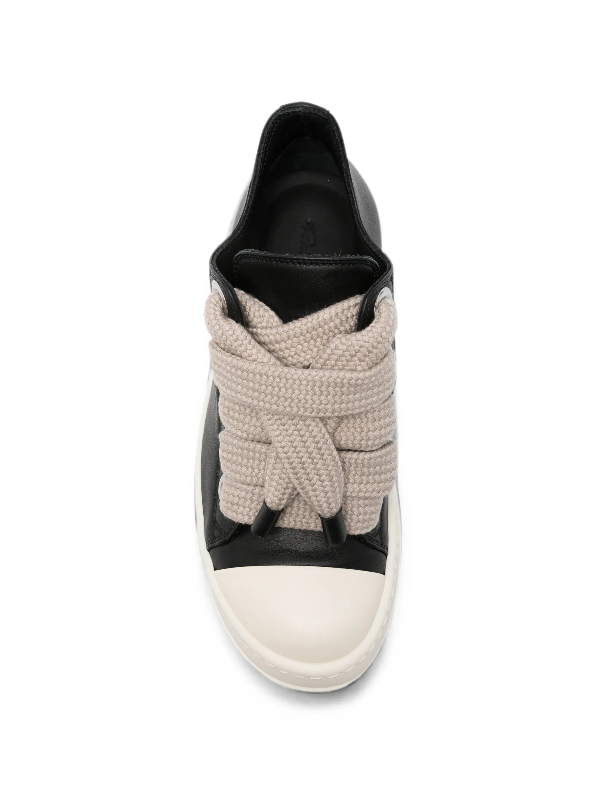 Rick Owens Rick Owens Oversized-lace Leather Sneakers, view 2