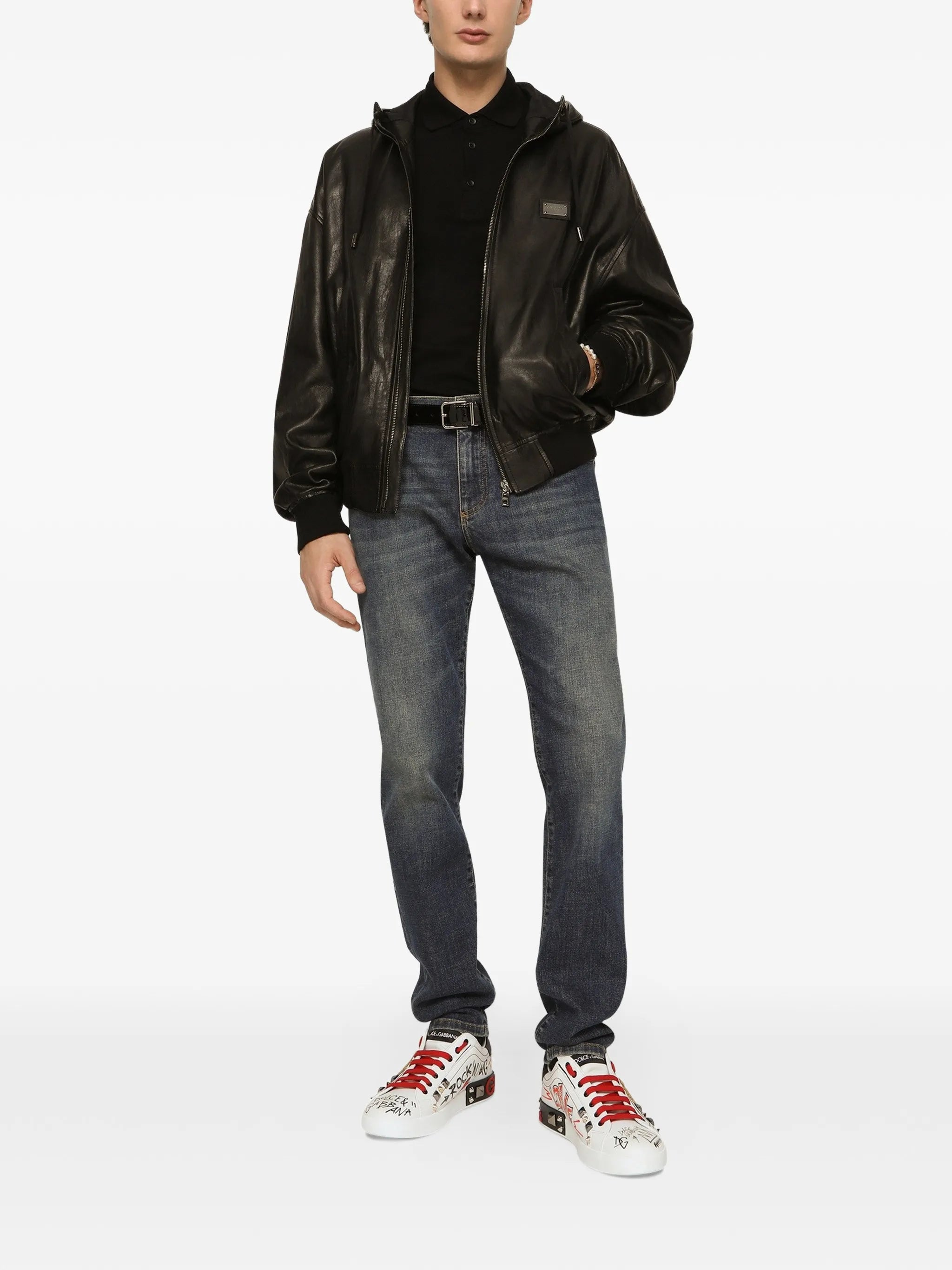 Dolce & Gabbana Dolce & Gabbana Cotton Piqué Polo-shirt With Branded Tag, view 2