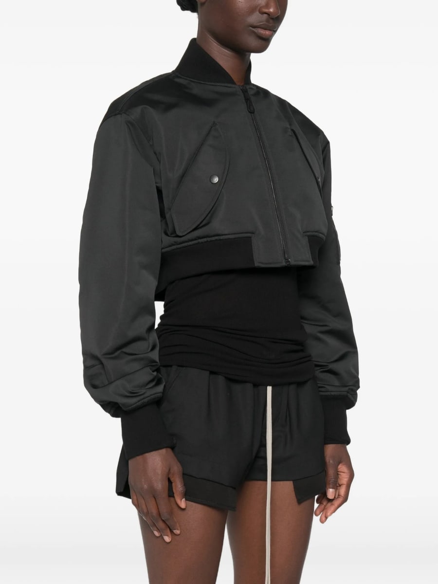 Balenciaga Balenciaga Cropped Bomber Jacket, view 3
