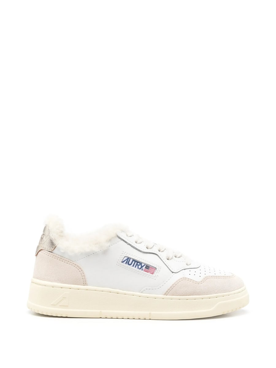 Autry Autry Medalist Shearling-trim Sneakers
