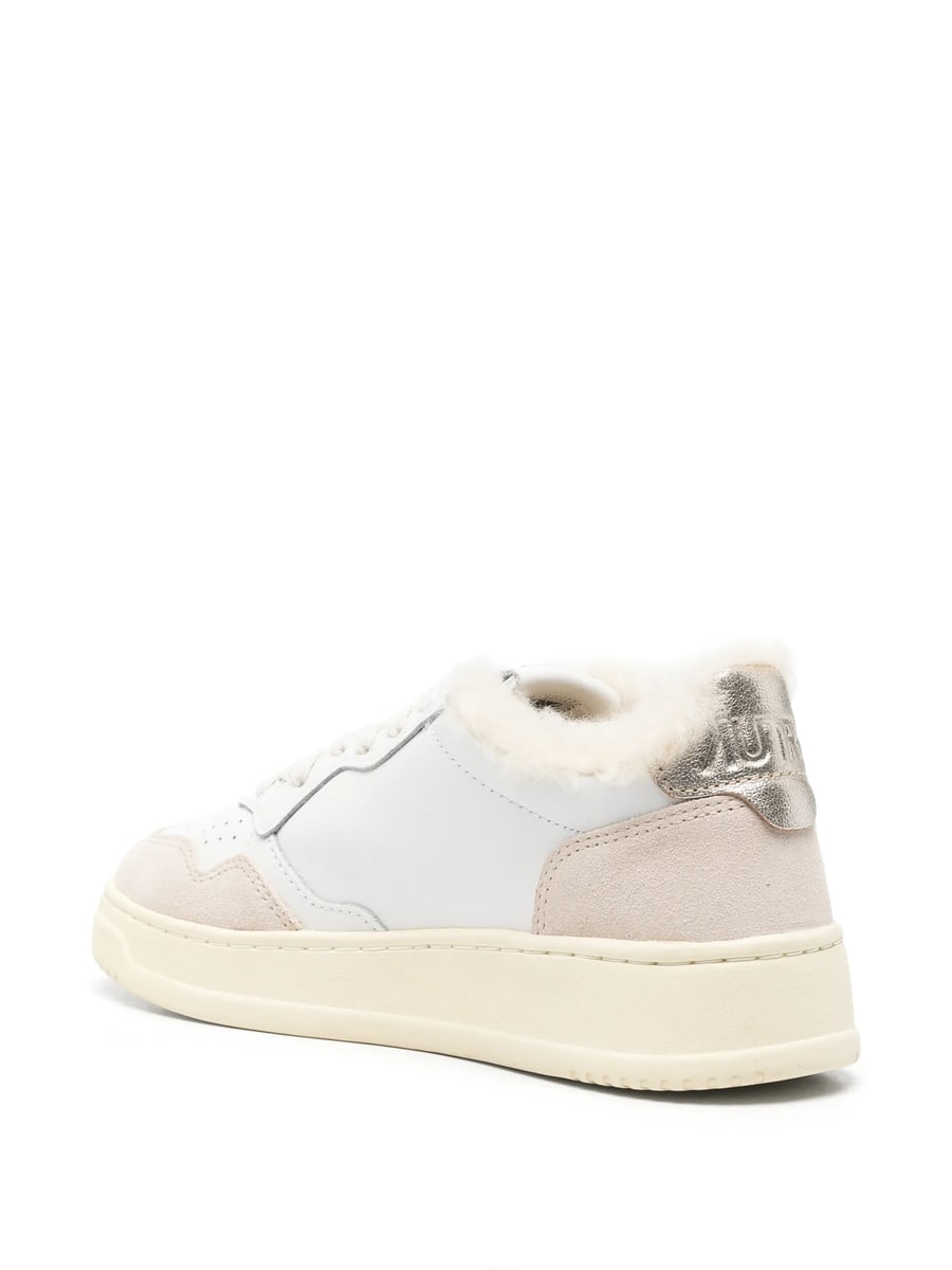 Autry Autry Medalist Shearling-trim Sneakers, view 4