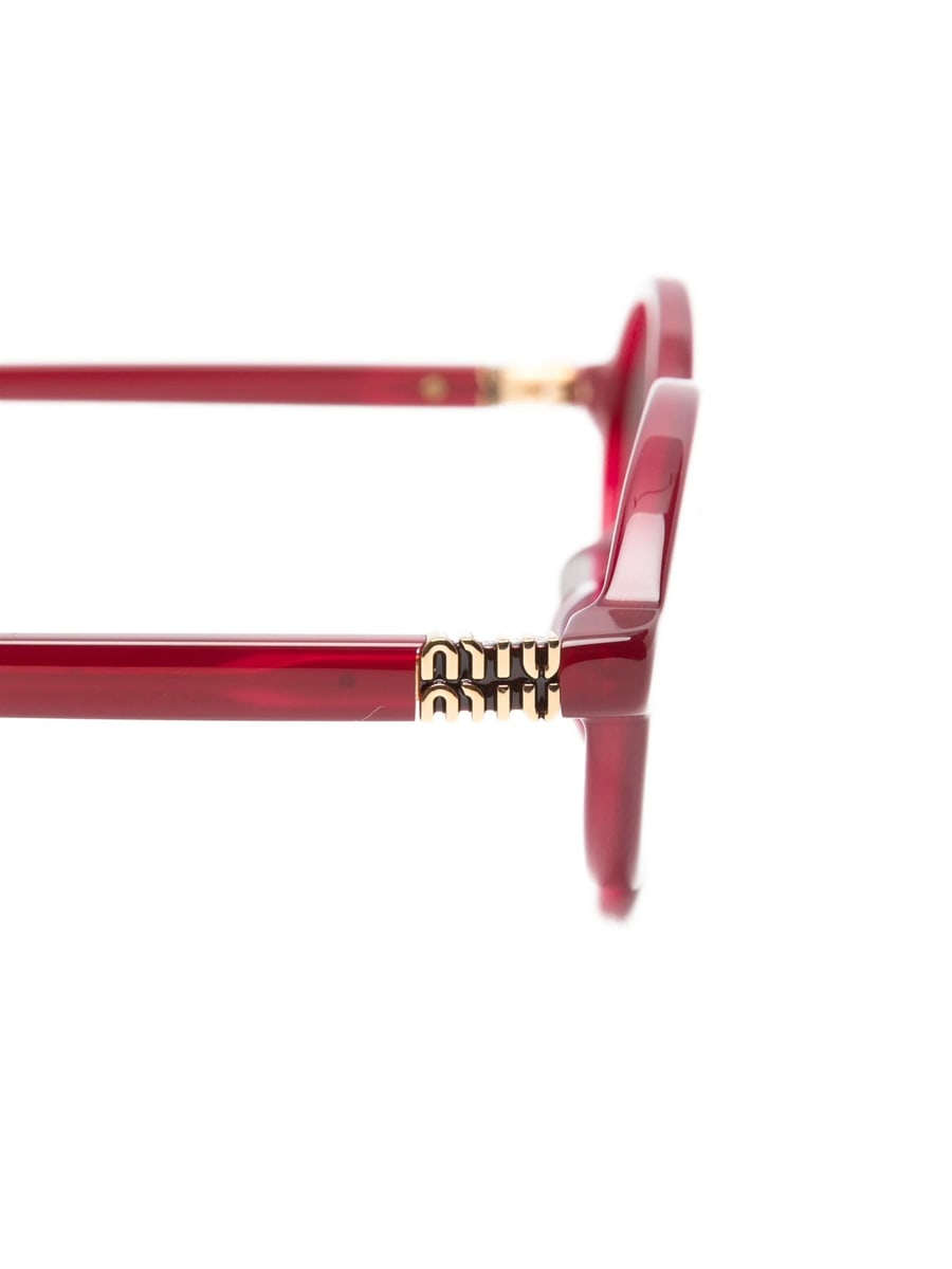 Miu Miu Miu Miu Logo-plaque Oval-frame Sunglasses, view 3