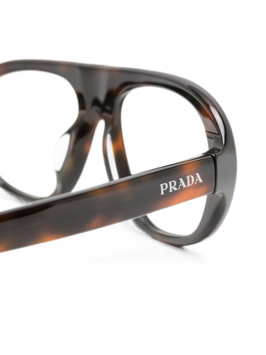 Prada Prada Tortoiseshell-effect Pilot-frame Sunglasses, view 3