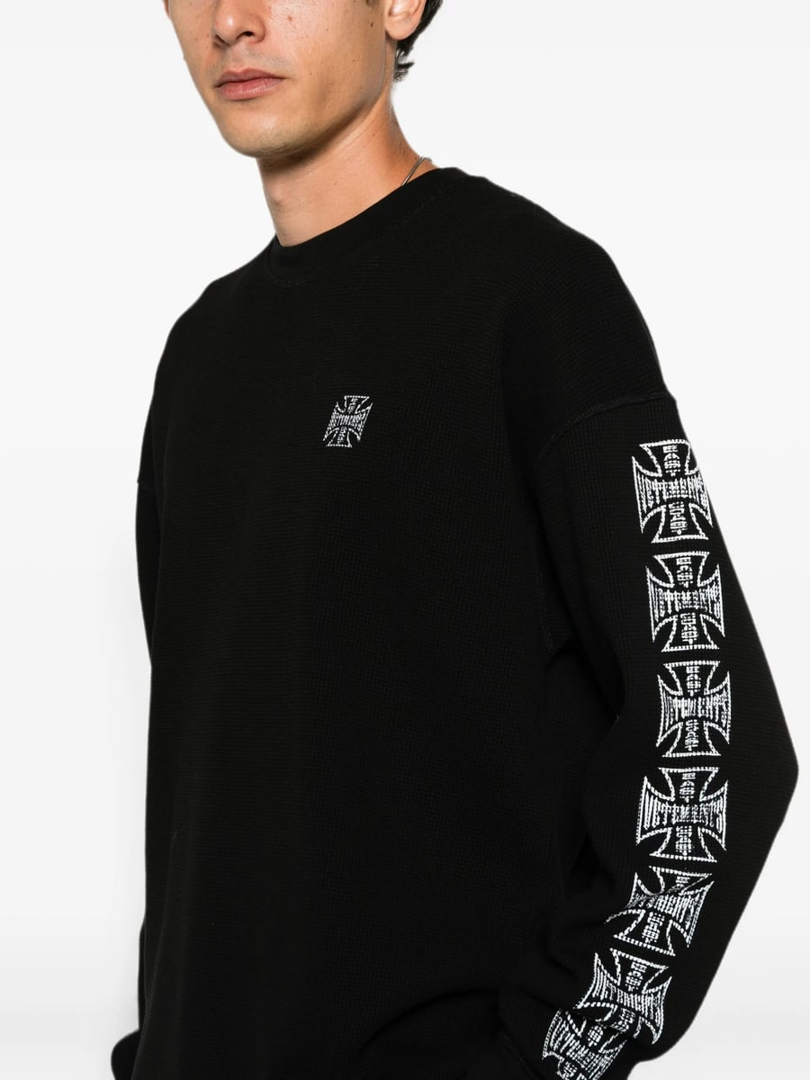 Vetements Vetements Waffle-knit Graphic-print T-shirt, view 3