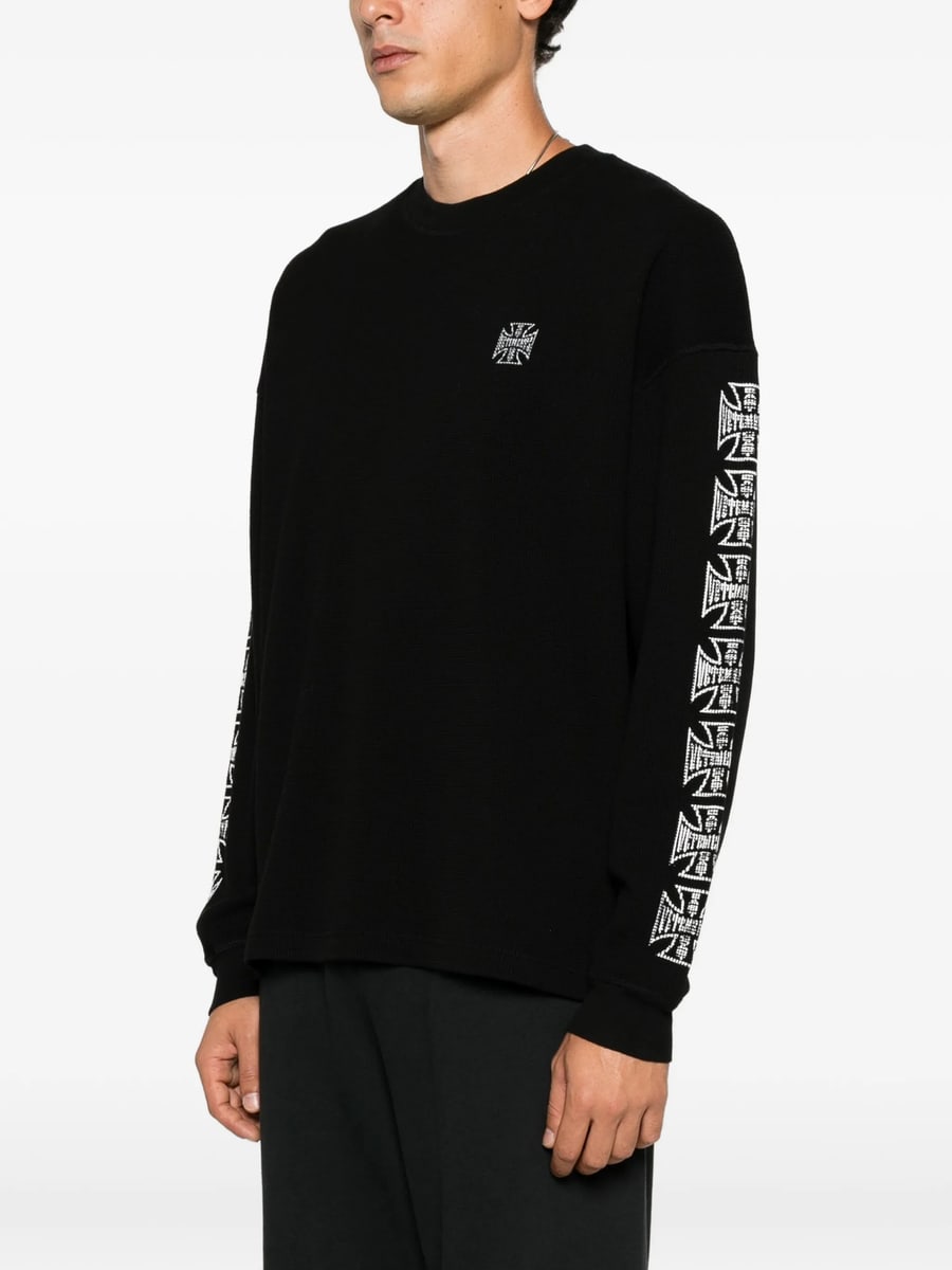 Vetements Vetements Waffle-knit Graphic-print T-shirt, view 4
