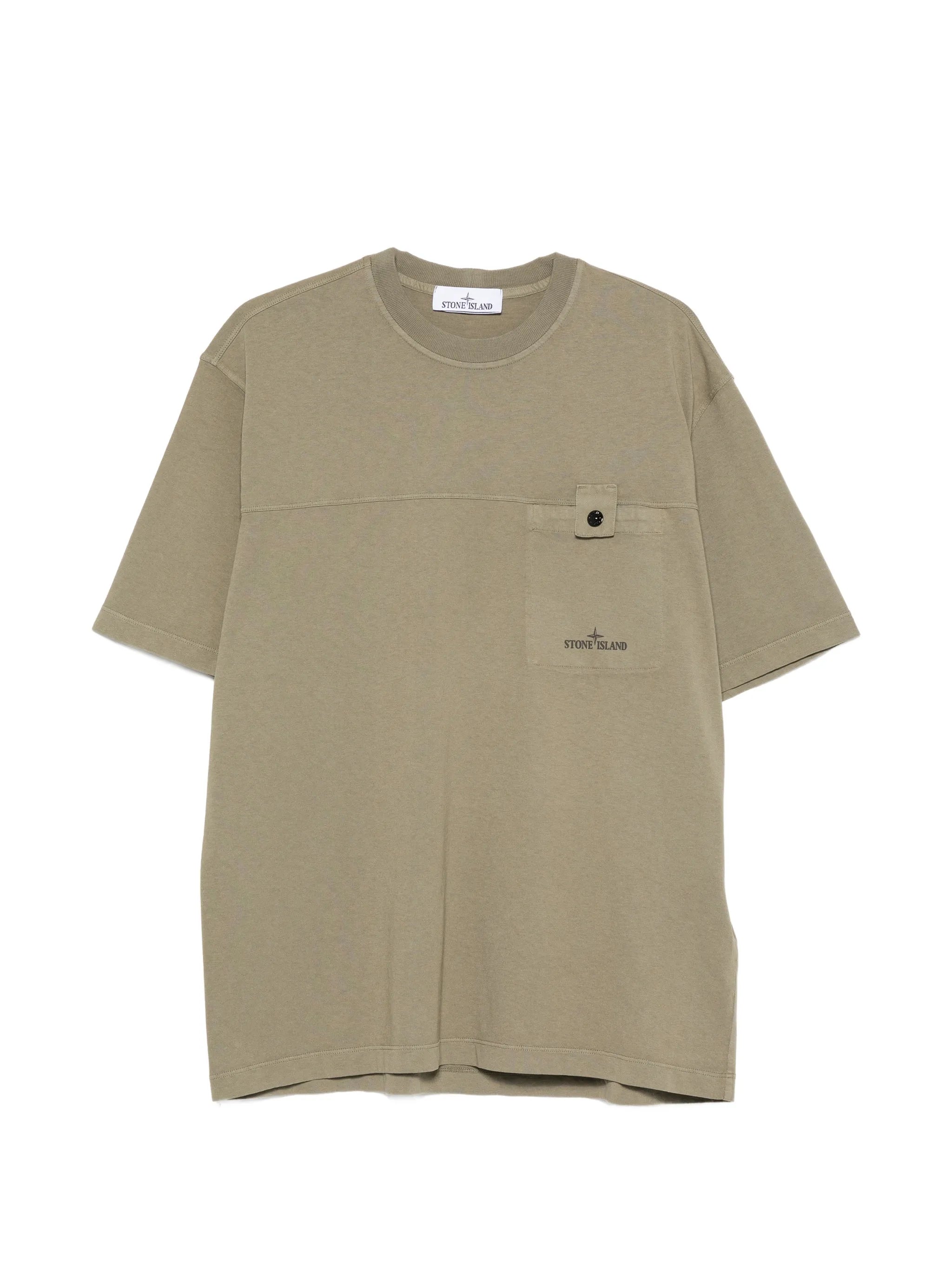 Stone Island Stone Island Logo-print Chest-pocket T-shirt