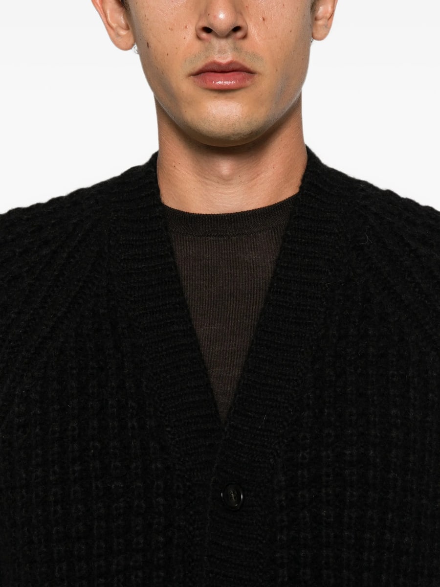 Roberto Collina Roberto Collina Waffle-knit Raglan-sleeve Cardigan, view 3