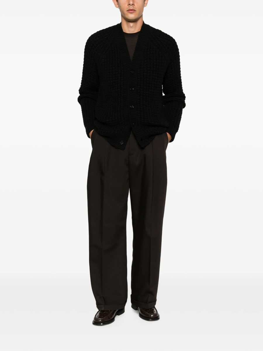 Roberto Collina Roberto Collina Waffle-knit Raglan-sleeve Cardigan, view 5