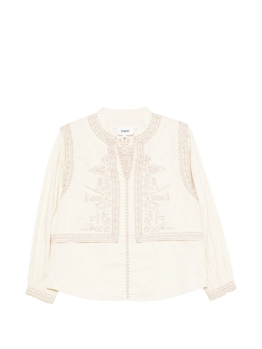 Ba&sh Ba&sh Embroidered Long-sleeve Blouse