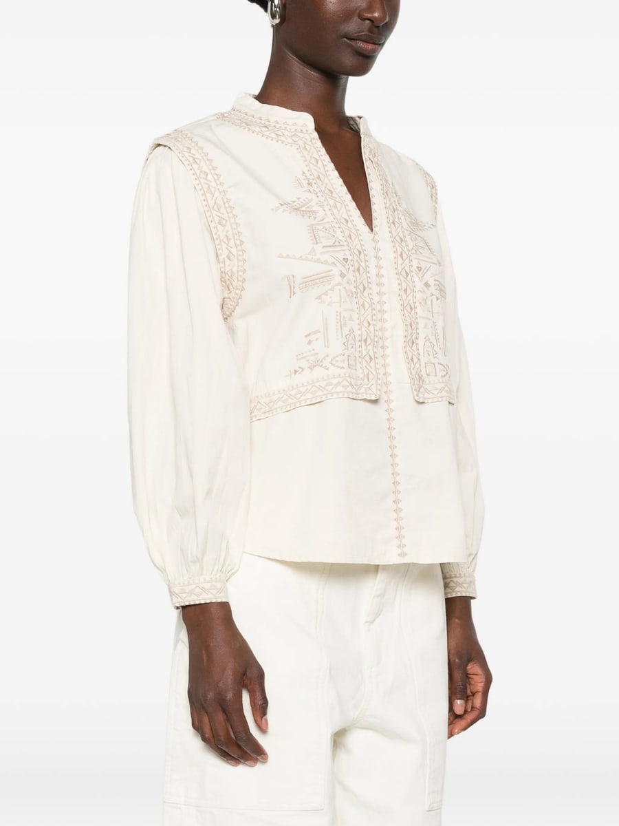 Ba&sh Ba&sh Embroidered Long-sleeve Blouse, view 2