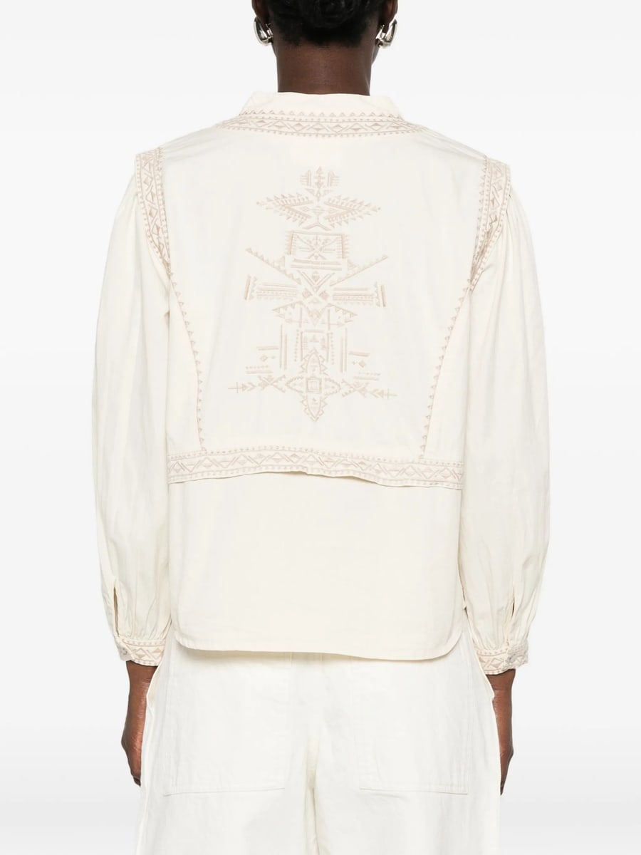 Ba&sh Ba&sh Embroidered Long-sleeve Blouse, view 3