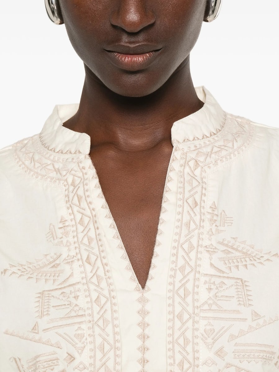 Ba&sh Ba&sh Embroidered Long-sleeve Blouse, view 5