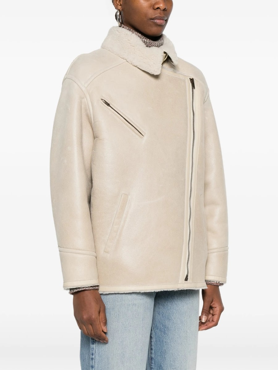 Isabel Marant Isabel Marant Adelina Shearling Zip Jacket, view 2