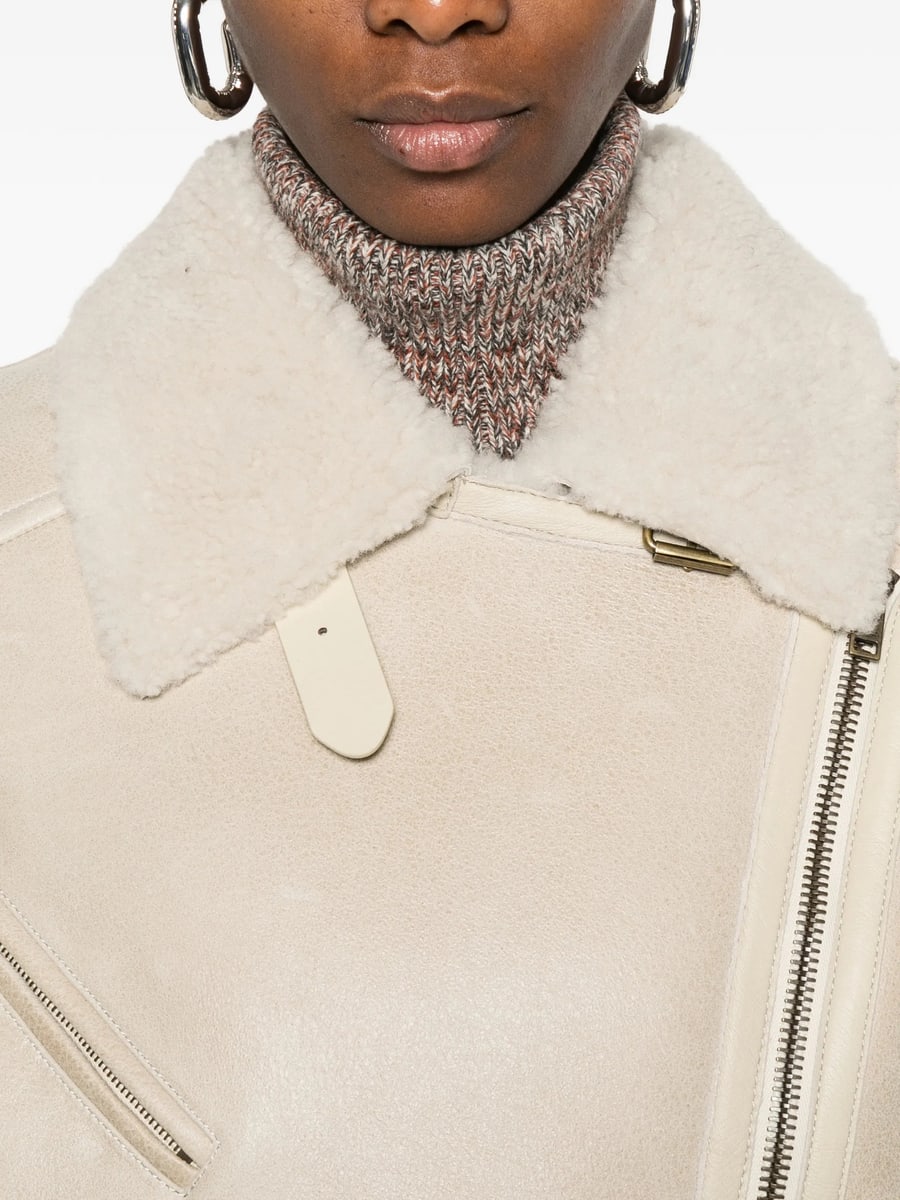 Isabel Marant Isabel Marant Adelina Shearling Zip Jacket, view 3