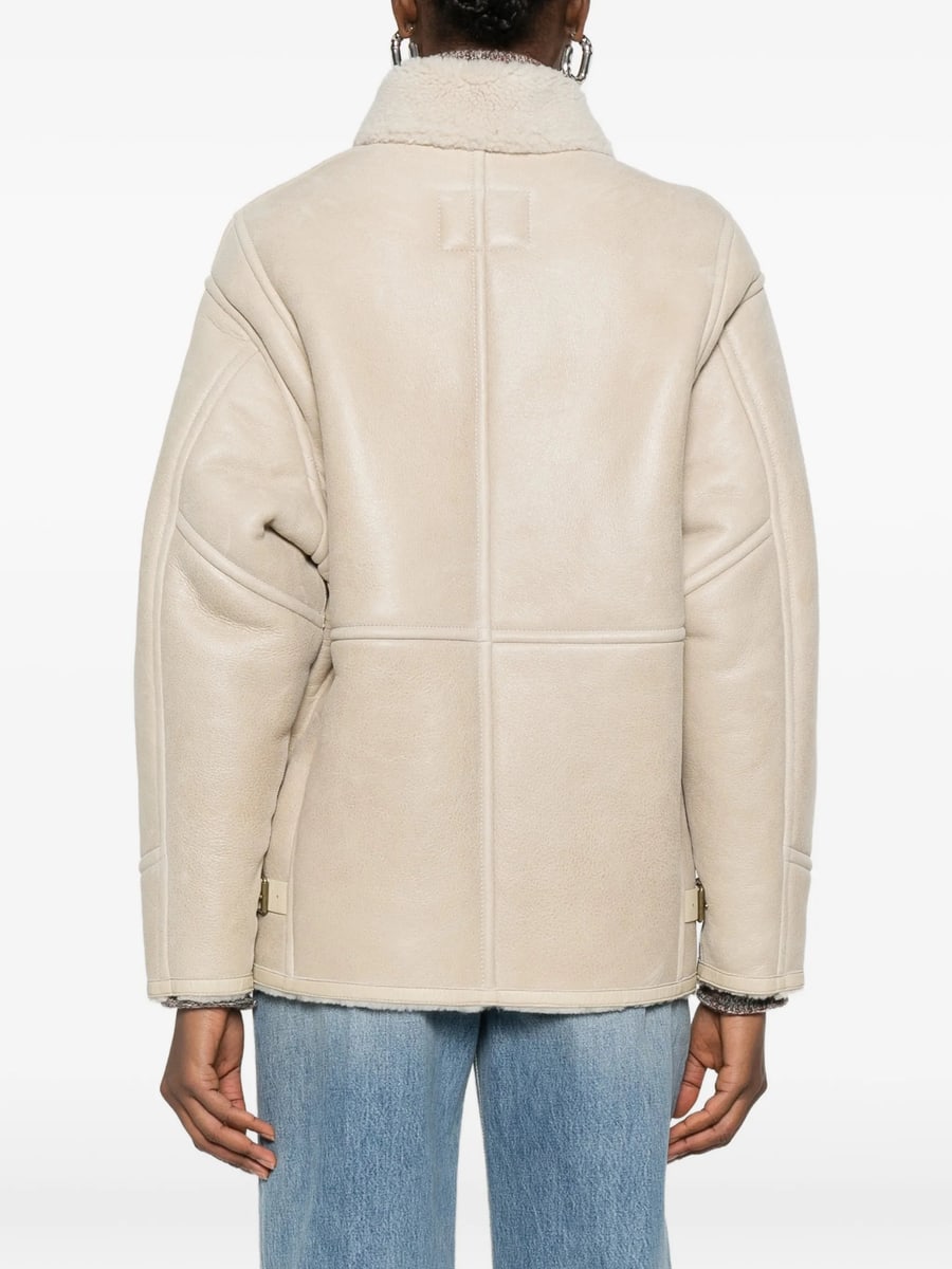 Isabel Marant Isabel Marant Adelina Shearling Zip Jacket, view 4