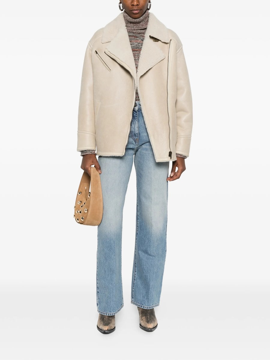 Isabel Marant Isabel Marant Adelina Shearling Zip Jacket, view 5