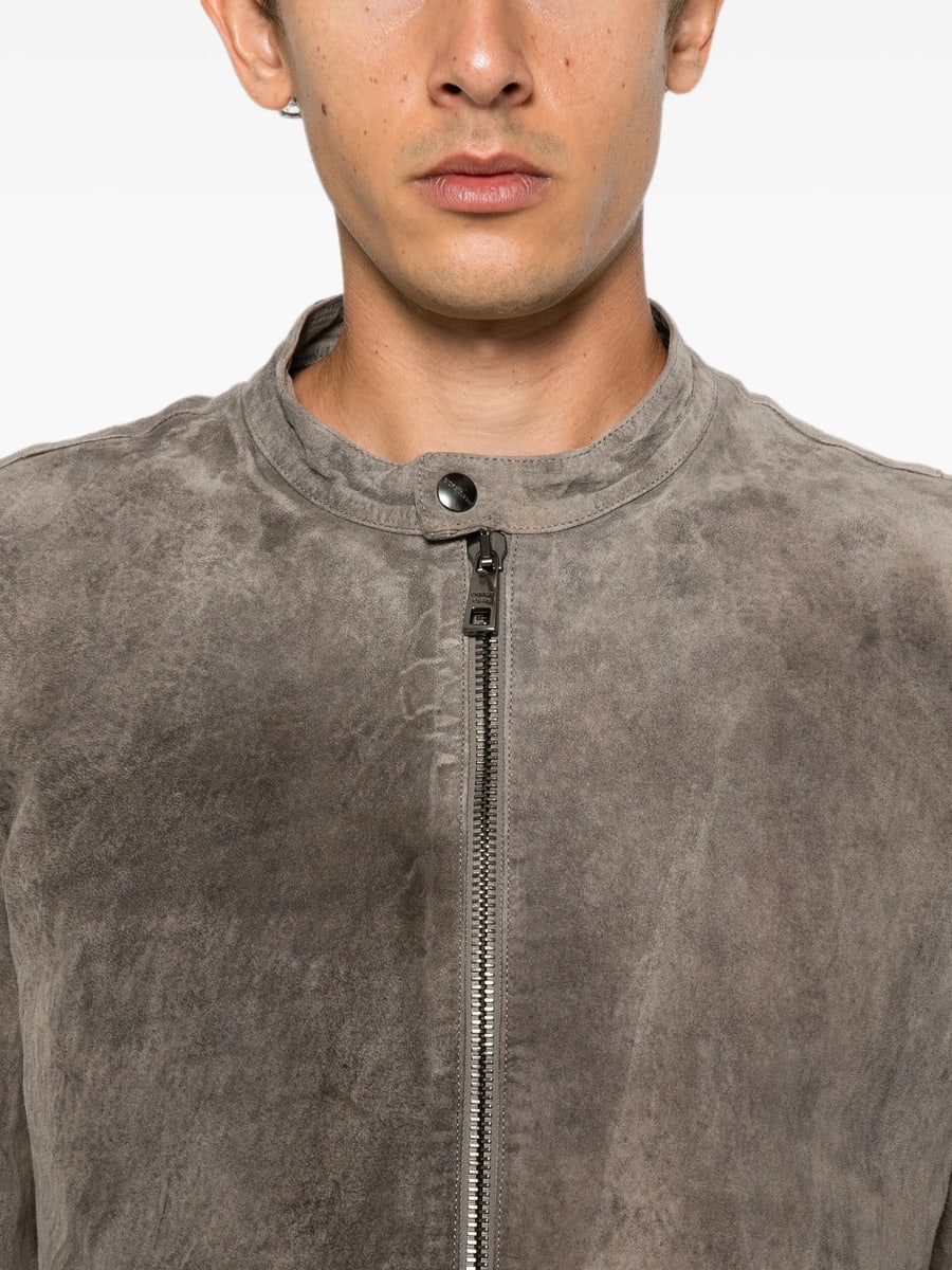 Giorgio Brato Giorgio Brato Zip-up Suede Jacket, view 5