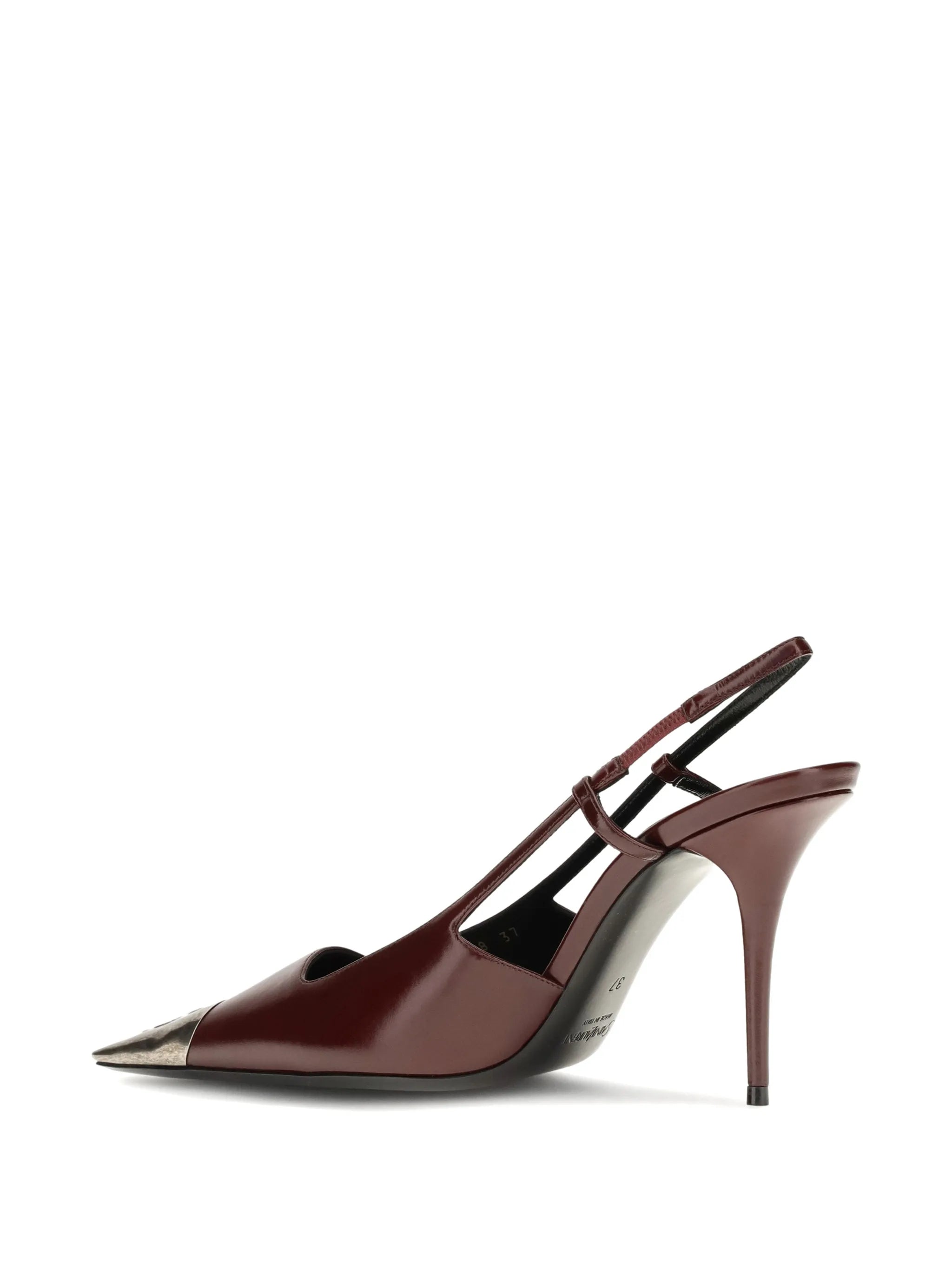 Saint Laurent Saint Laurent Jeanne Slingback Pumps In Smooth Leather