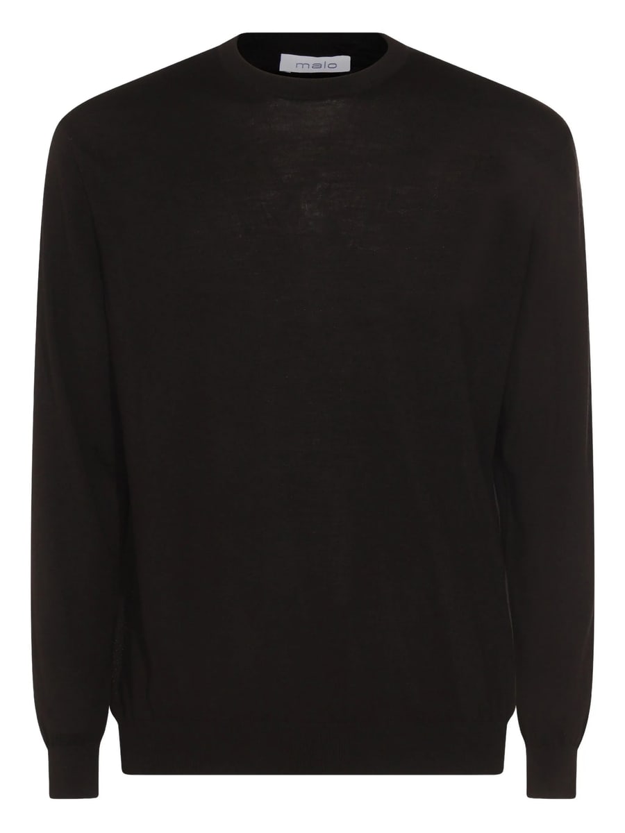 Malo Malo Crew-neck Virgin-wool Sweater