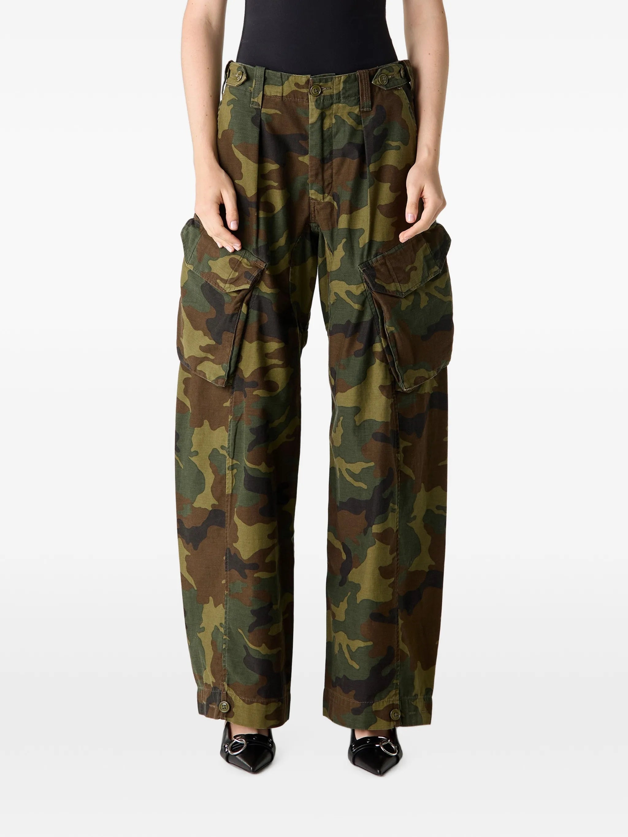 R13 R13 Barrel Camouflage-print Cargo Pants