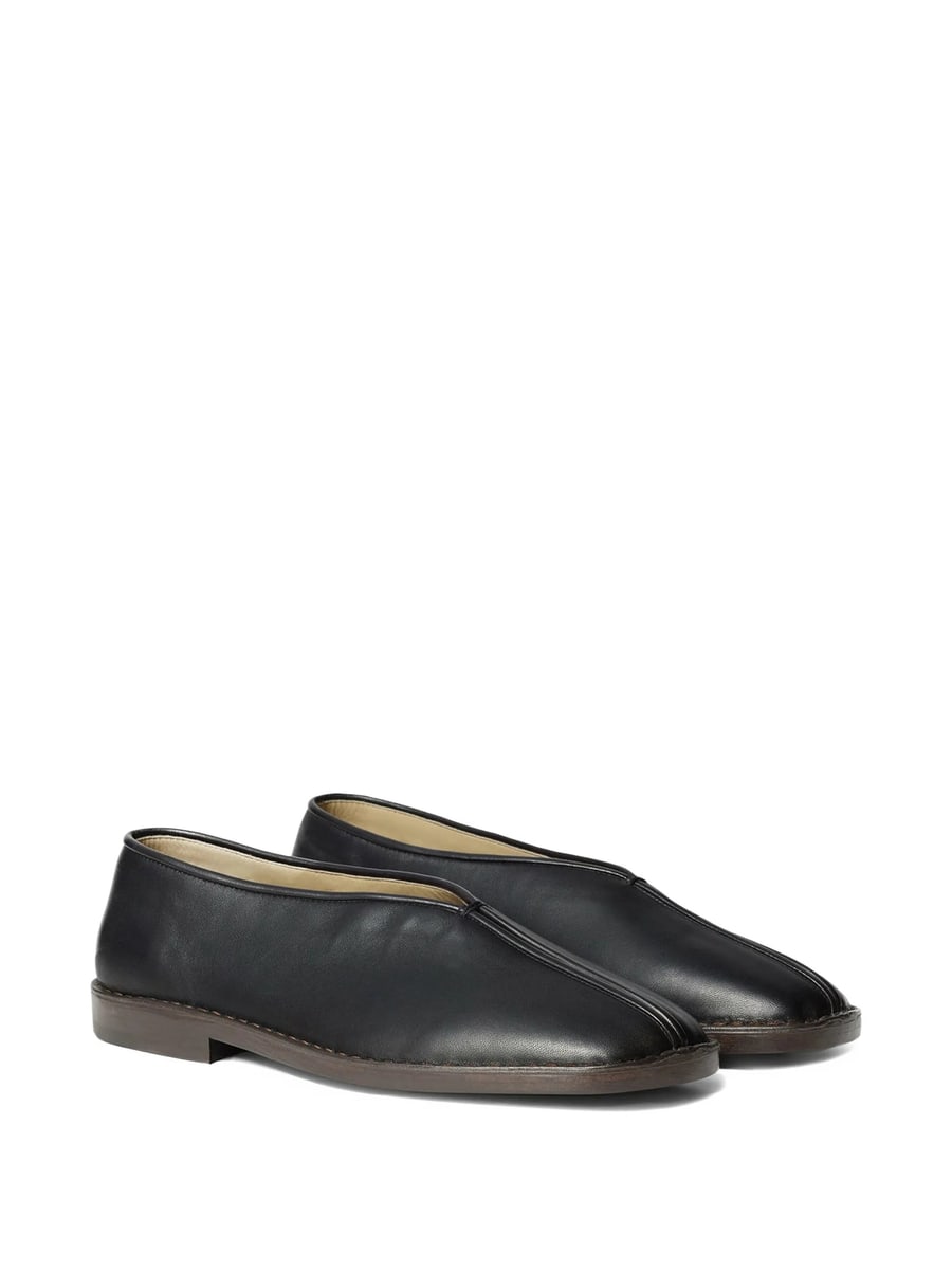 Lemaire Lemaire Flat Piped Slippers In Leather, view 3