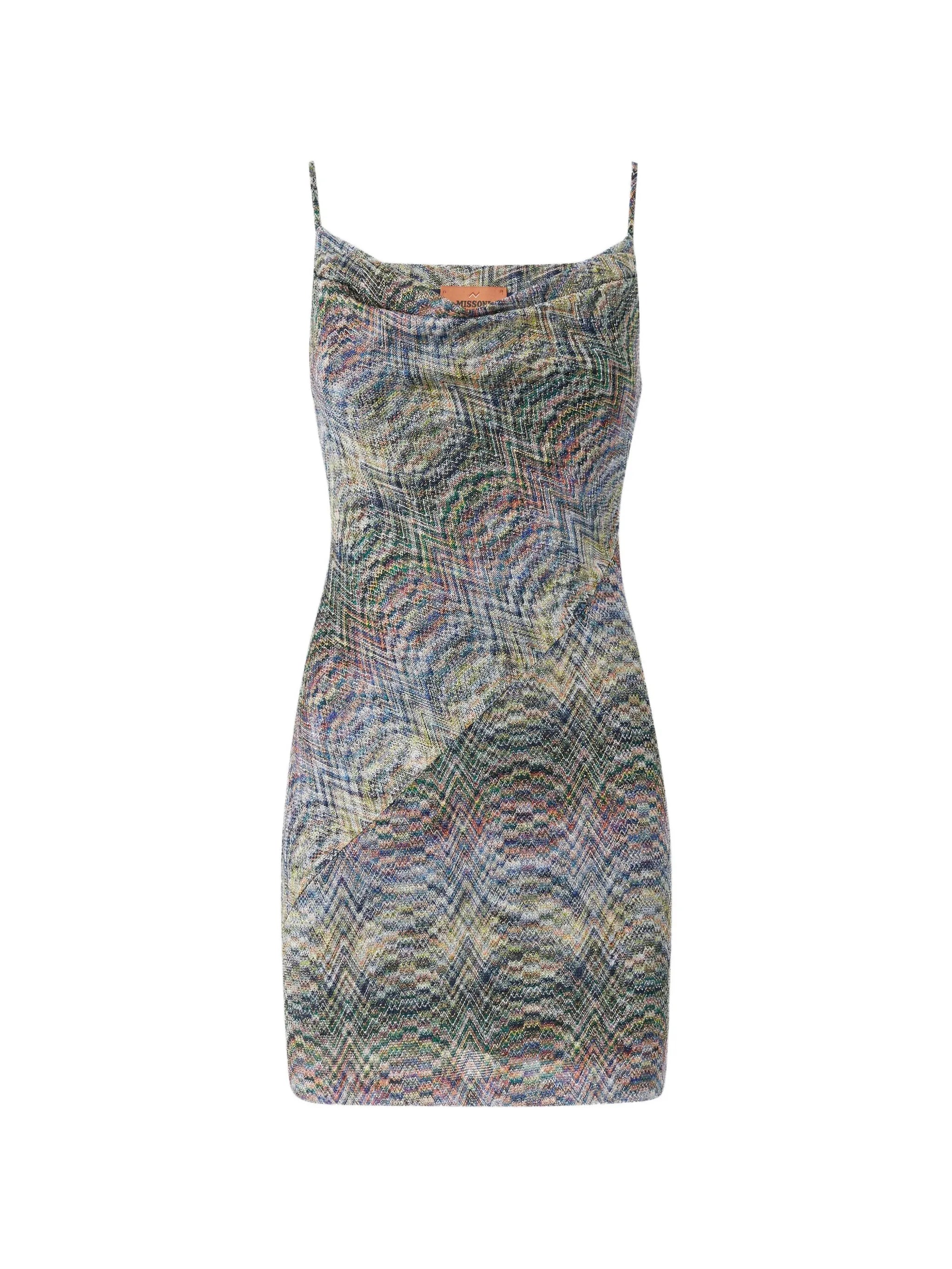 Missoni Missoni Zigzag-knit Cowl-neck Dress