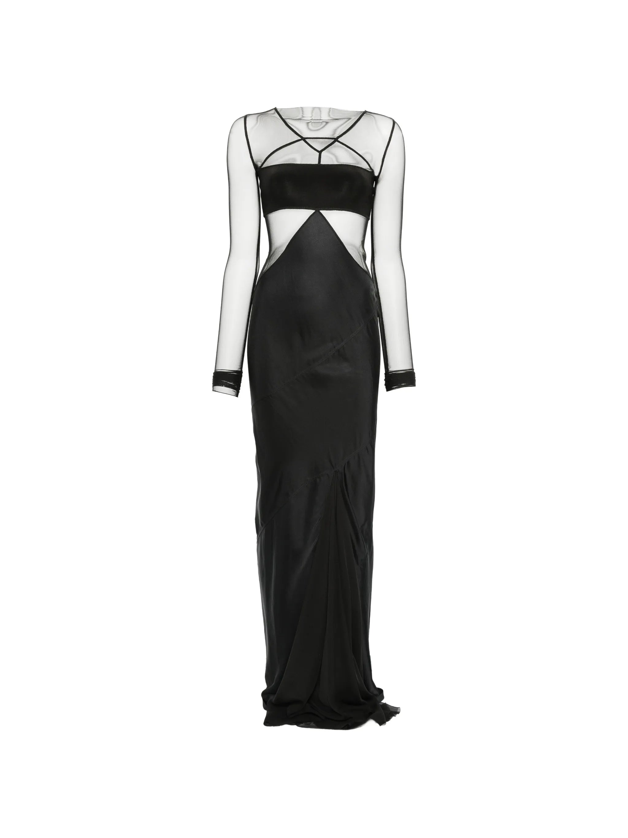 Rick Owens Rick Owens Combo Long-sleeve Maxi Dress
