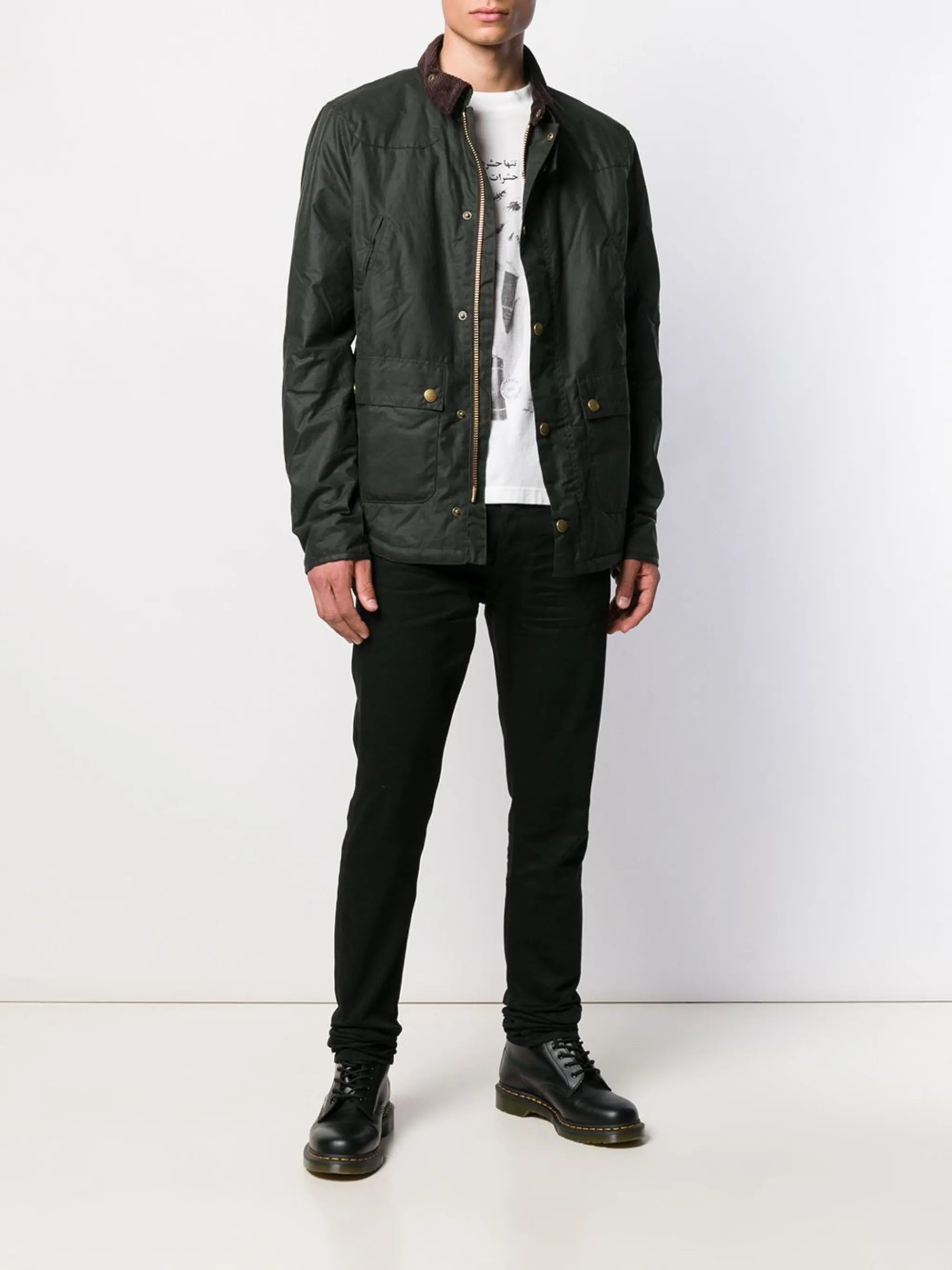 Barbour Barbour Corduroy-collar Waxed Jacket, view 2