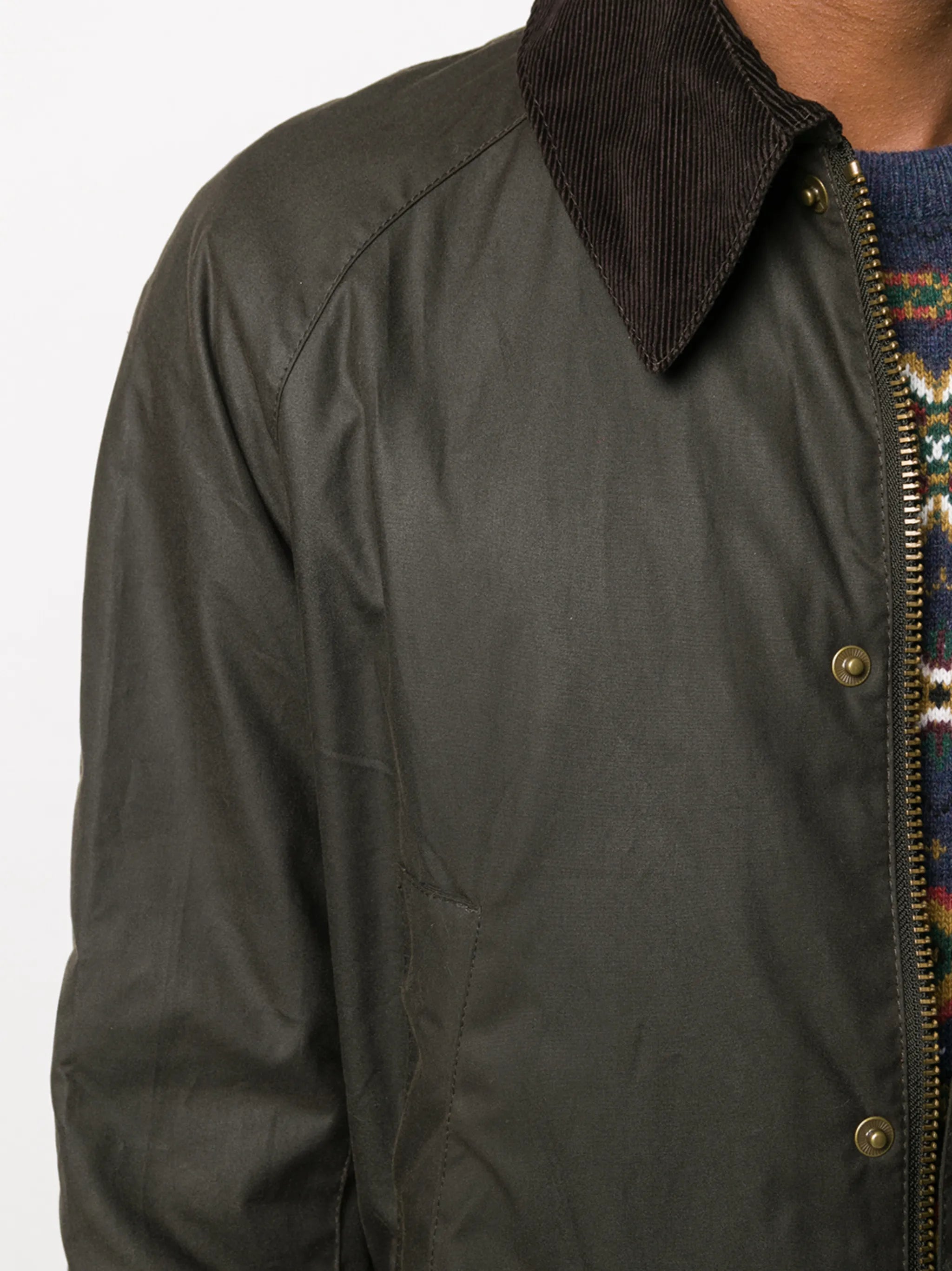 Barbour Barbour Waxed-cotton Corduroy-collar Jacket, view 2