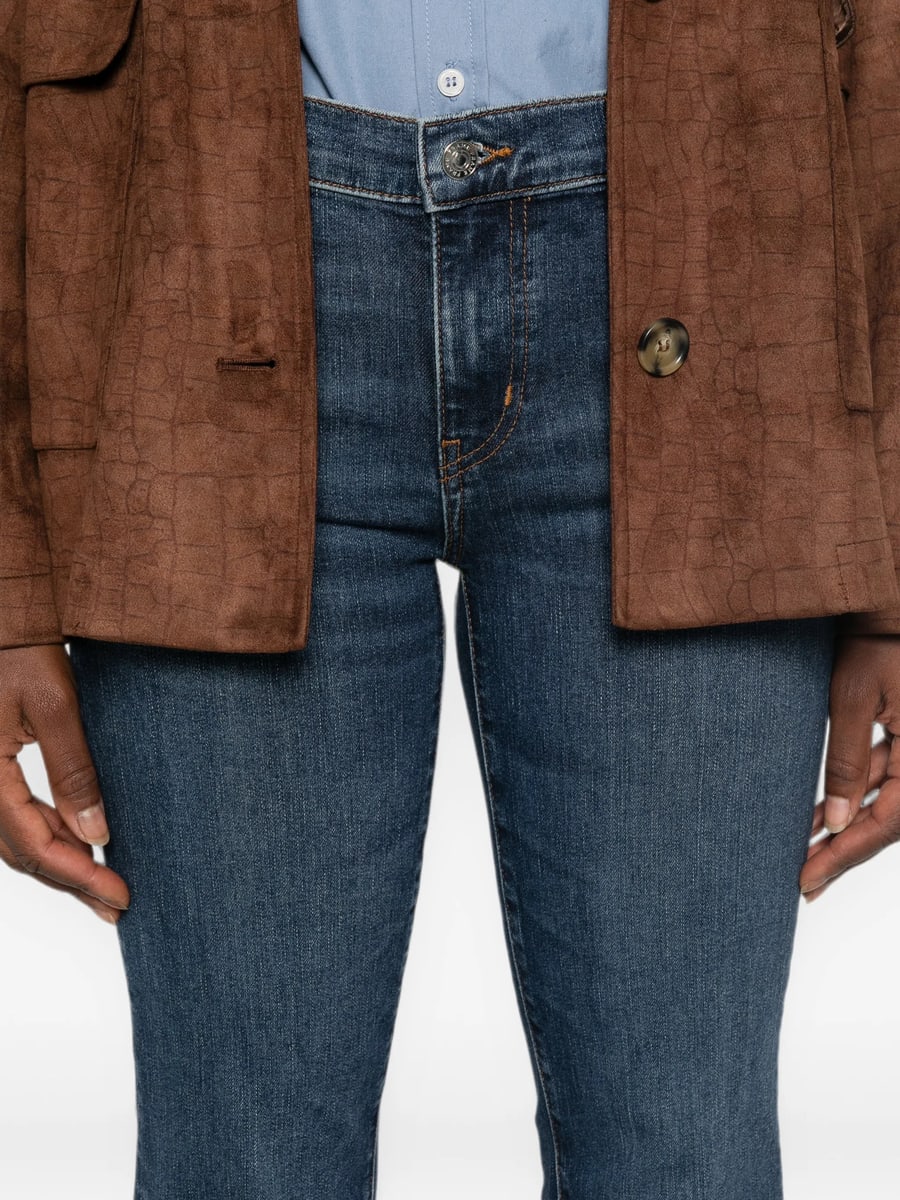 Frame Frame The Rodeo Washed Flared Denim Jeans, view 5
