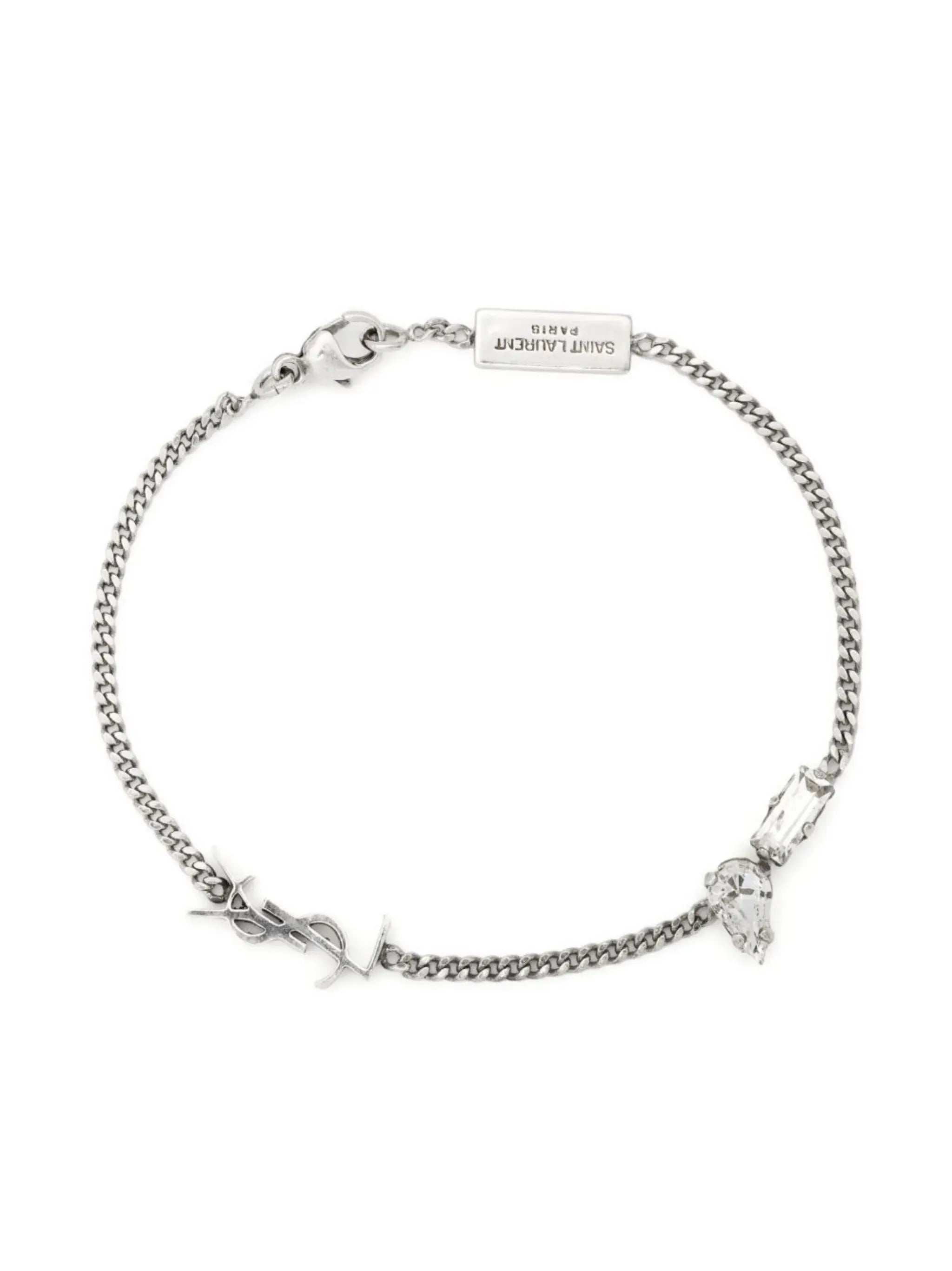 Saint Laurent Saint Laurent Monogram-logo Gemstone Bracelet