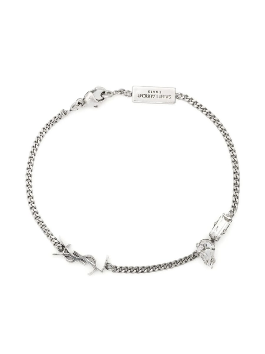 Saint Laurent Saint Laurent Monogram-logo Gemstone Bracelet