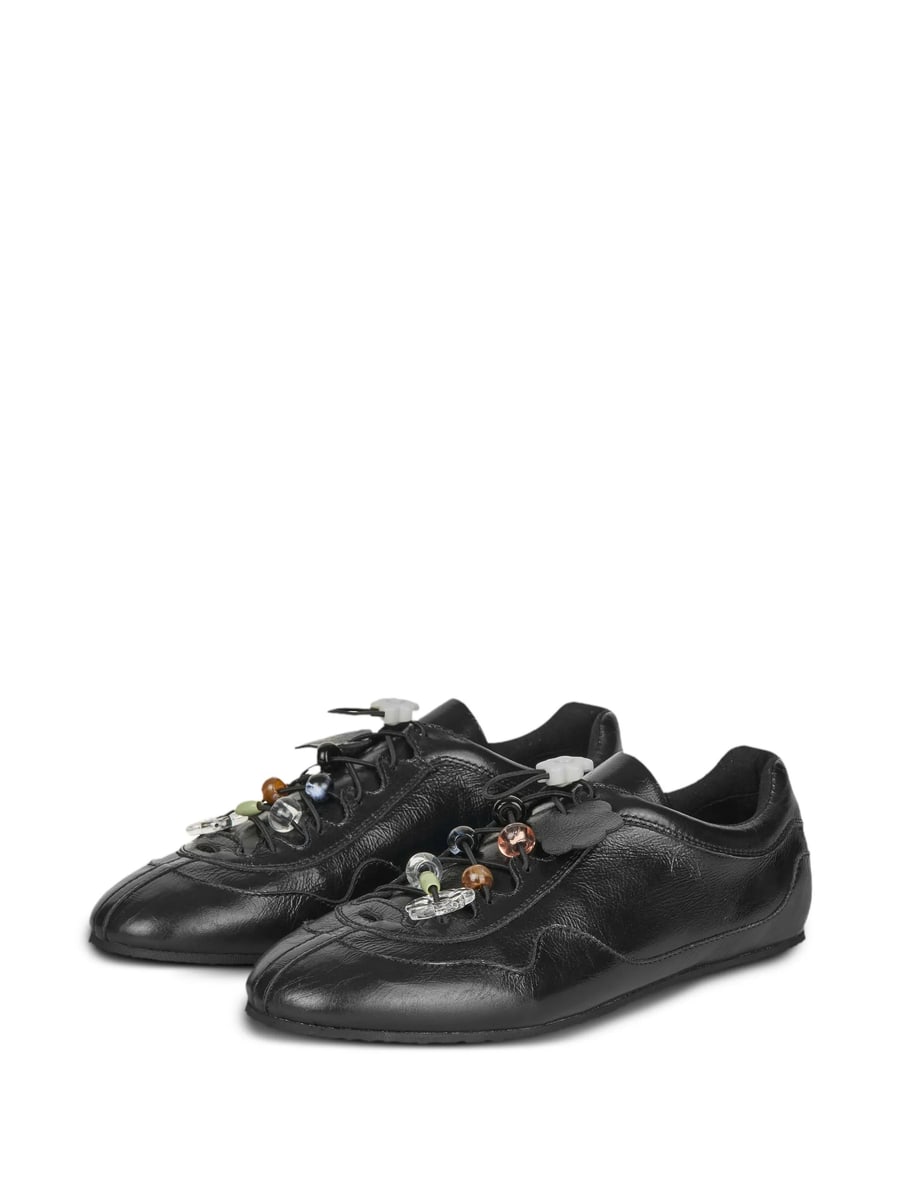 Cecilie Bahnsen Cecilie Bahnsen Blaise Crinkle-leather Sneakers, view 2