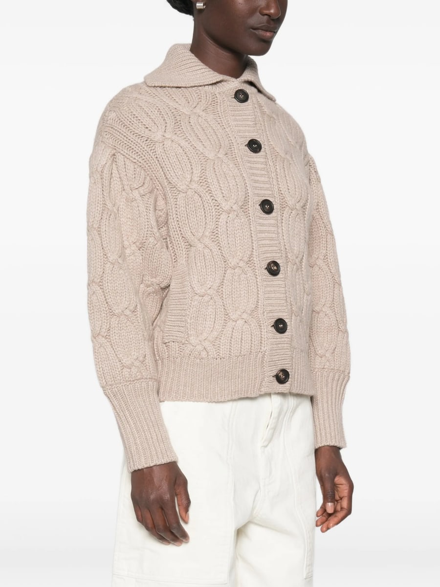 Brunello Cucinelli Brunello Cucinelli Cable-knit Button-up Cardigan, view 4