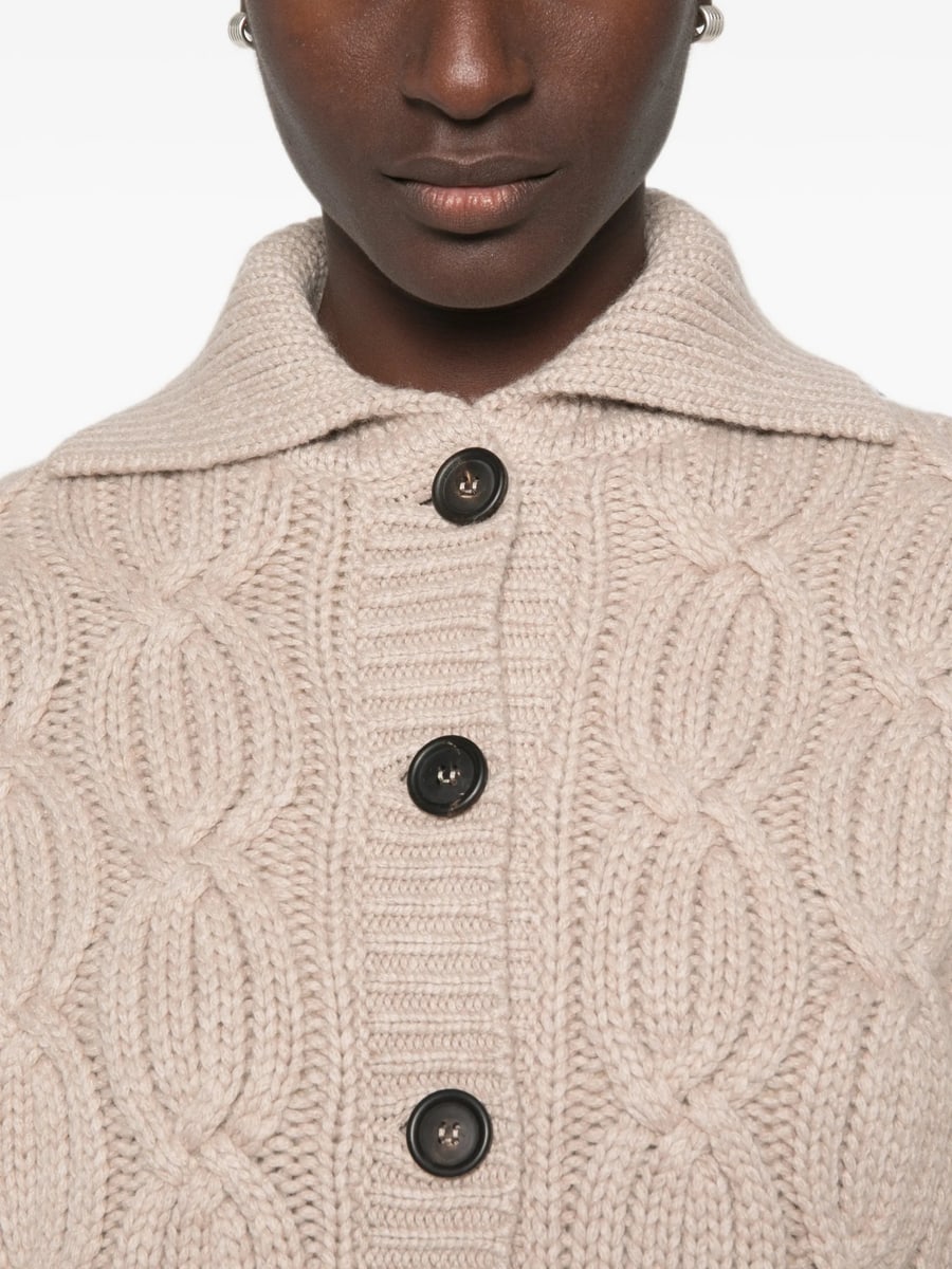 Brunello Cucinelli Brunello Cucinelli Cable-knit Button-up Cardigan, view 5