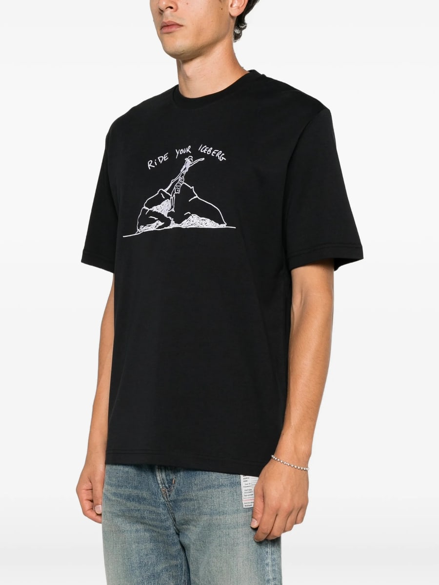 Iceberg Iceberg Short-sleeve Embroidered T-shirt, view 4