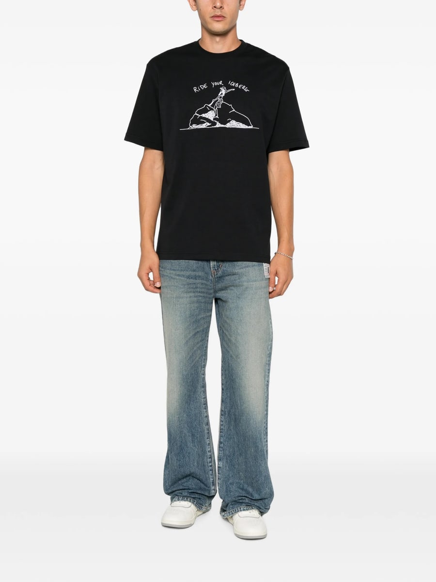 Iceberg Iceberg Short-sleeve Embroidered T-shirt, view 5
