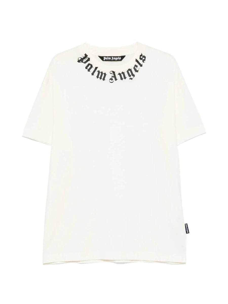 Palm Angels Palm Angels Neck Logo Printed T-shirt