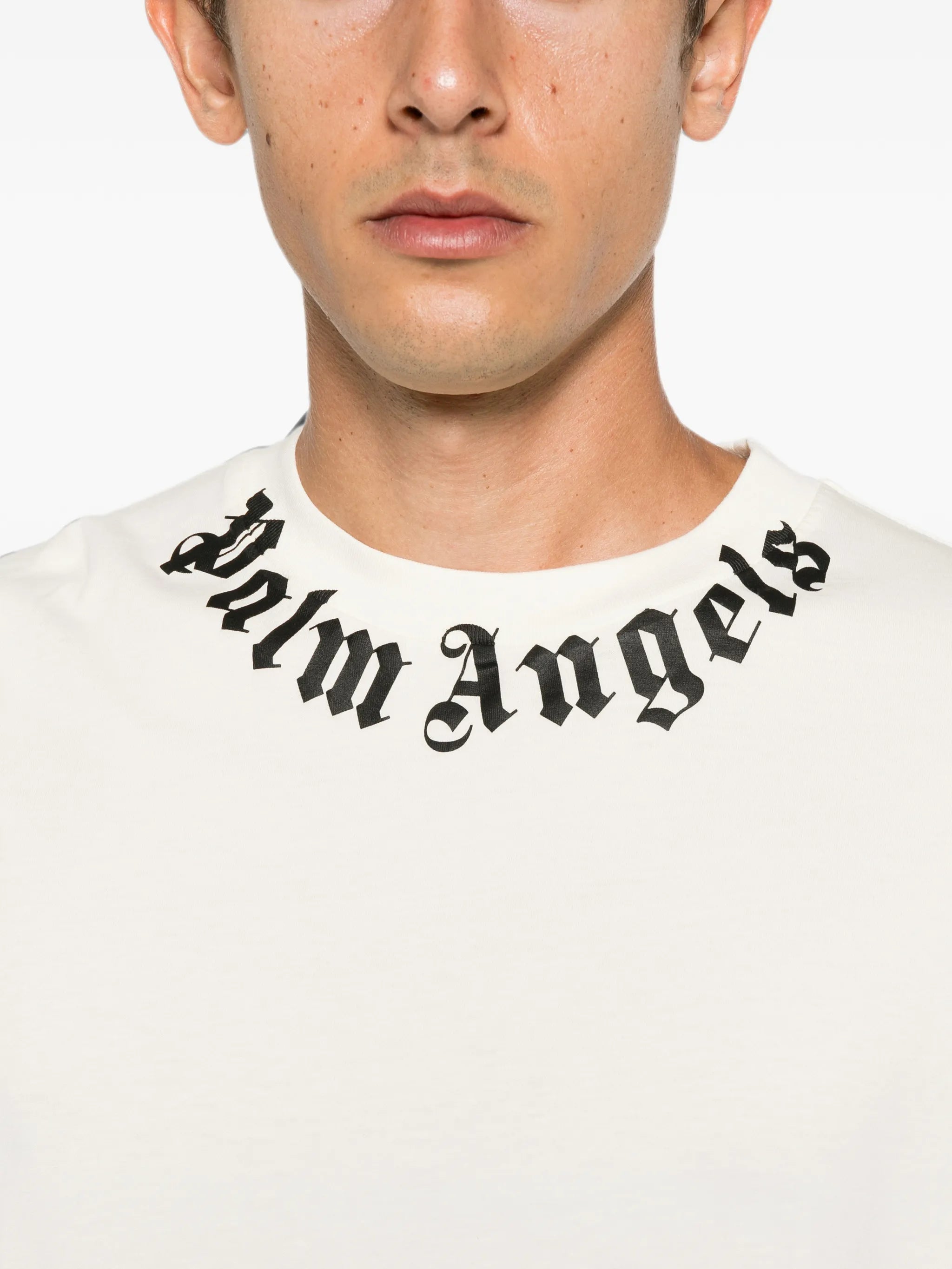 Palm Angels Palm Angels Neck Logo Printed T-shirt, view 2