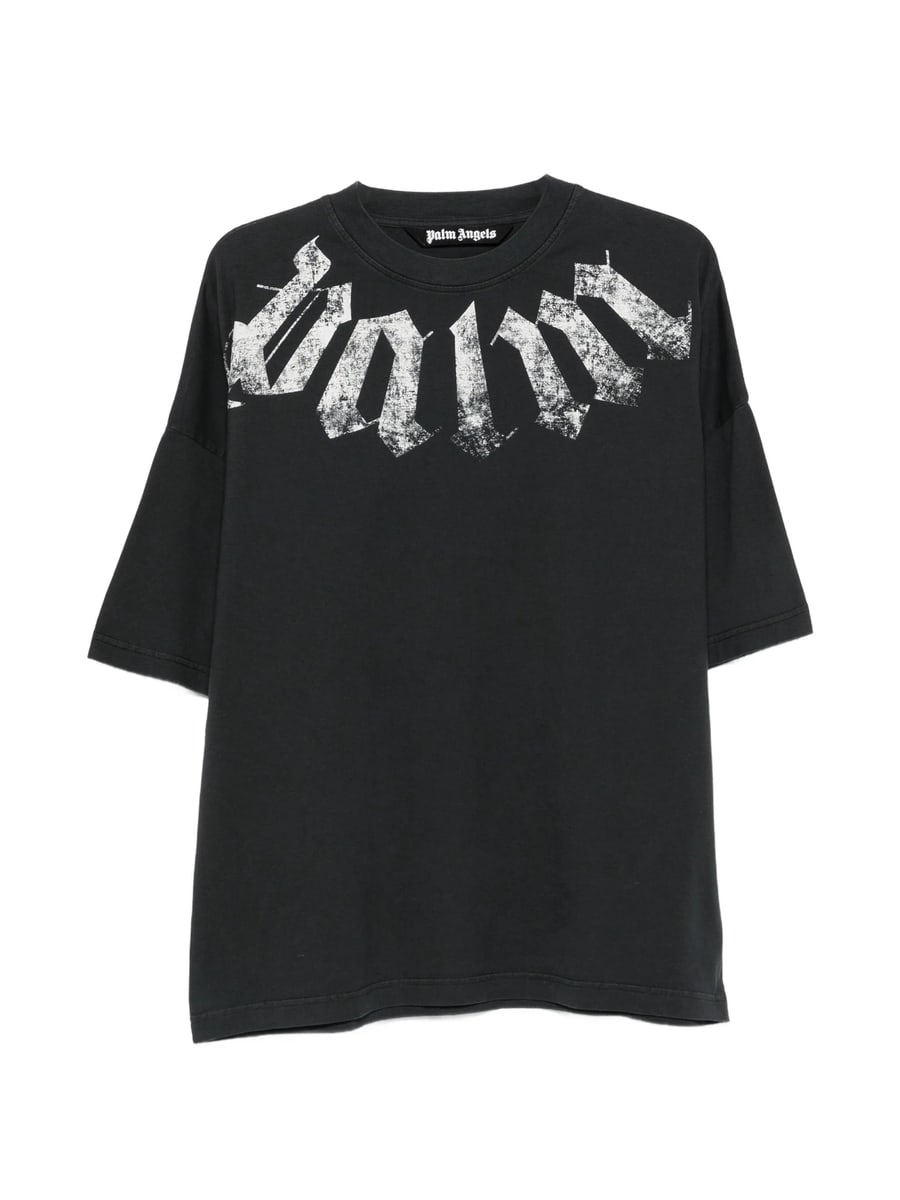 Palm Angels Palm Angels Big Neck Logo Printed T-shirt