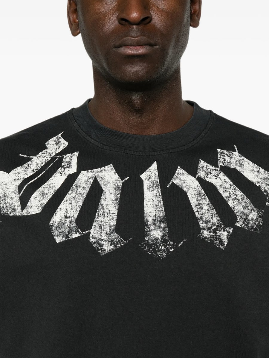 Palm Angels Palm Angels Big Neck Logo Printed T-shirt, view 2