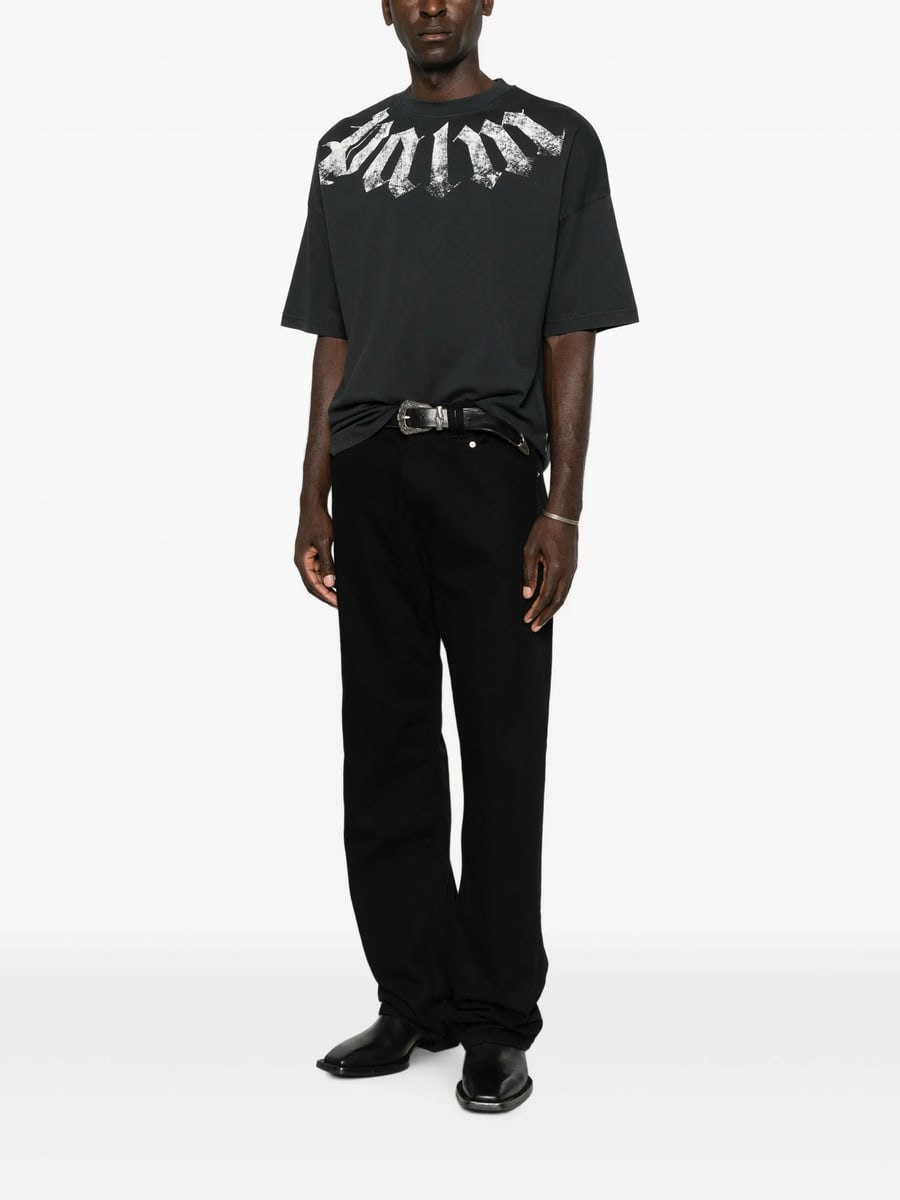 Palm Angels Palm Angels Big Neck Logo Printed T-shirt, view 4