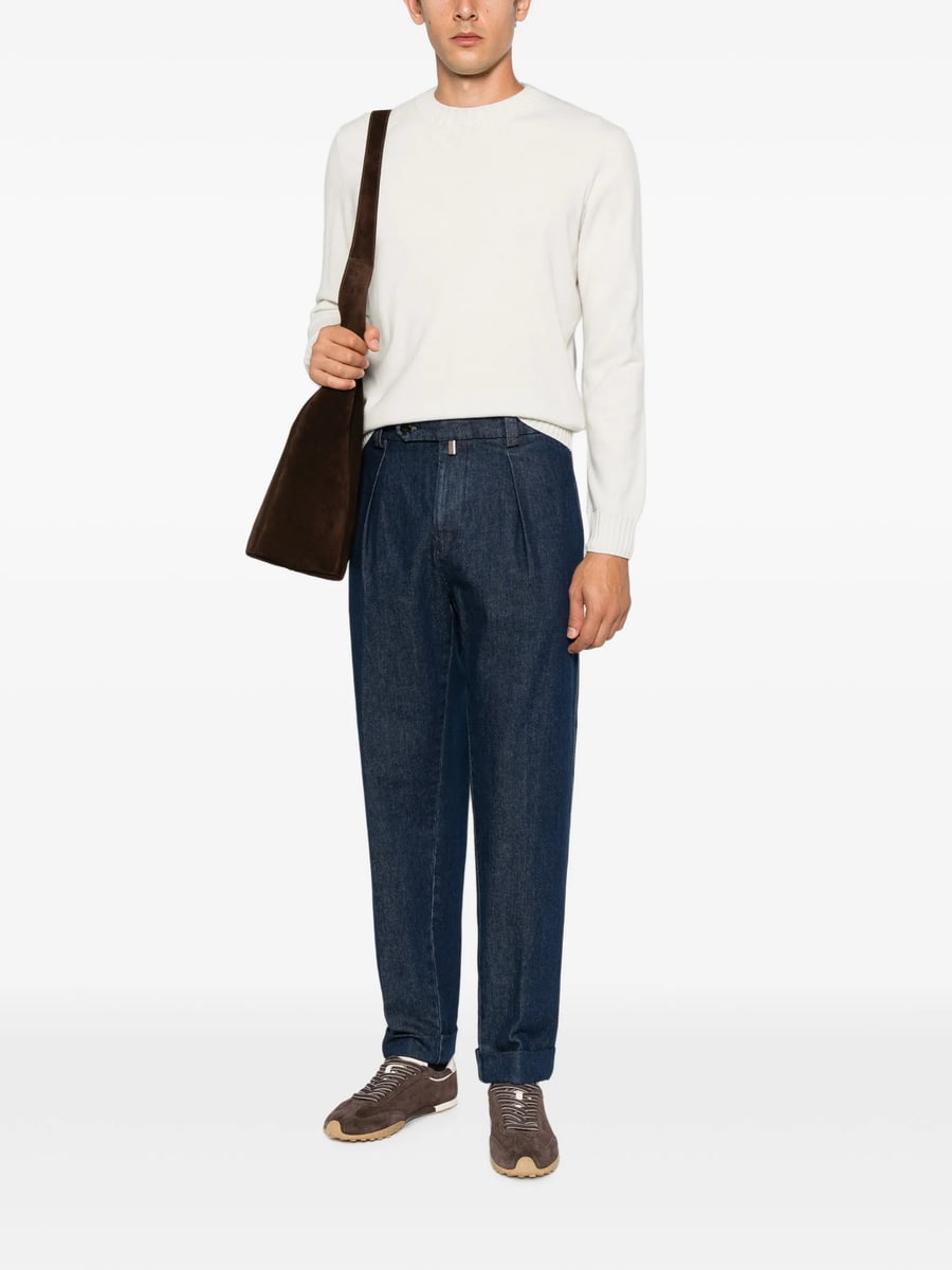 Magazzino Ricambi Magazzino Ricambi Ribbed-trim Crew-neck Sweater, view 3