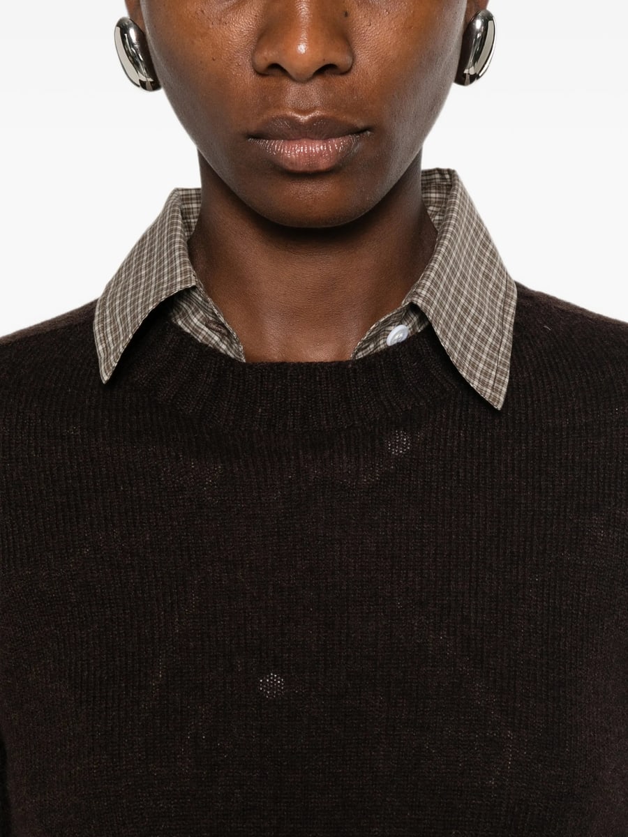 Aragona Aragona Ribbed-trim Sweater, view 4